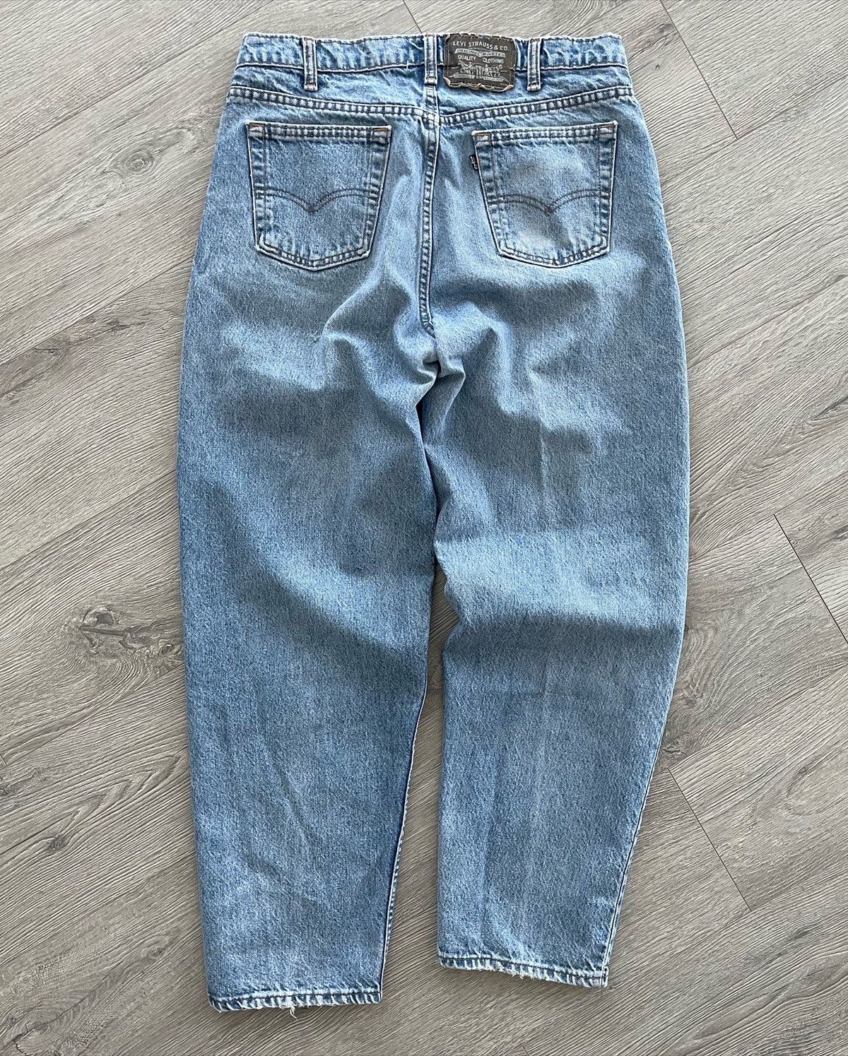 Levi's × Levi's Vintage Clothing × Vintage Vintage 80s Levis Black Tab Baggy Light Wash Jeans Straight Size US 34 / EU 50 - 2 Thumbnail