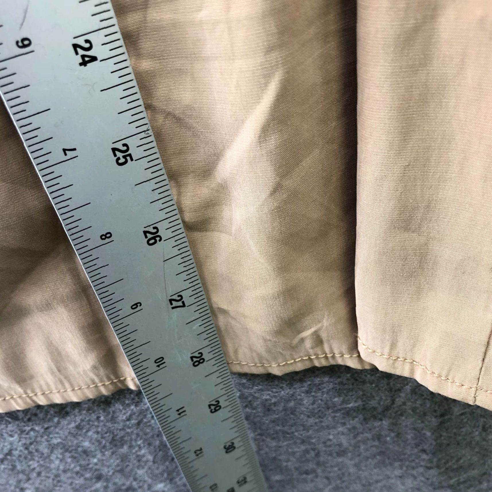 Vintage Max Studio Midi Skirt Womens XS Beige Faux Wrap Buckle Lightweight A-Line Size 26" / US 2 / IT 38 - 7 Thumbnail
