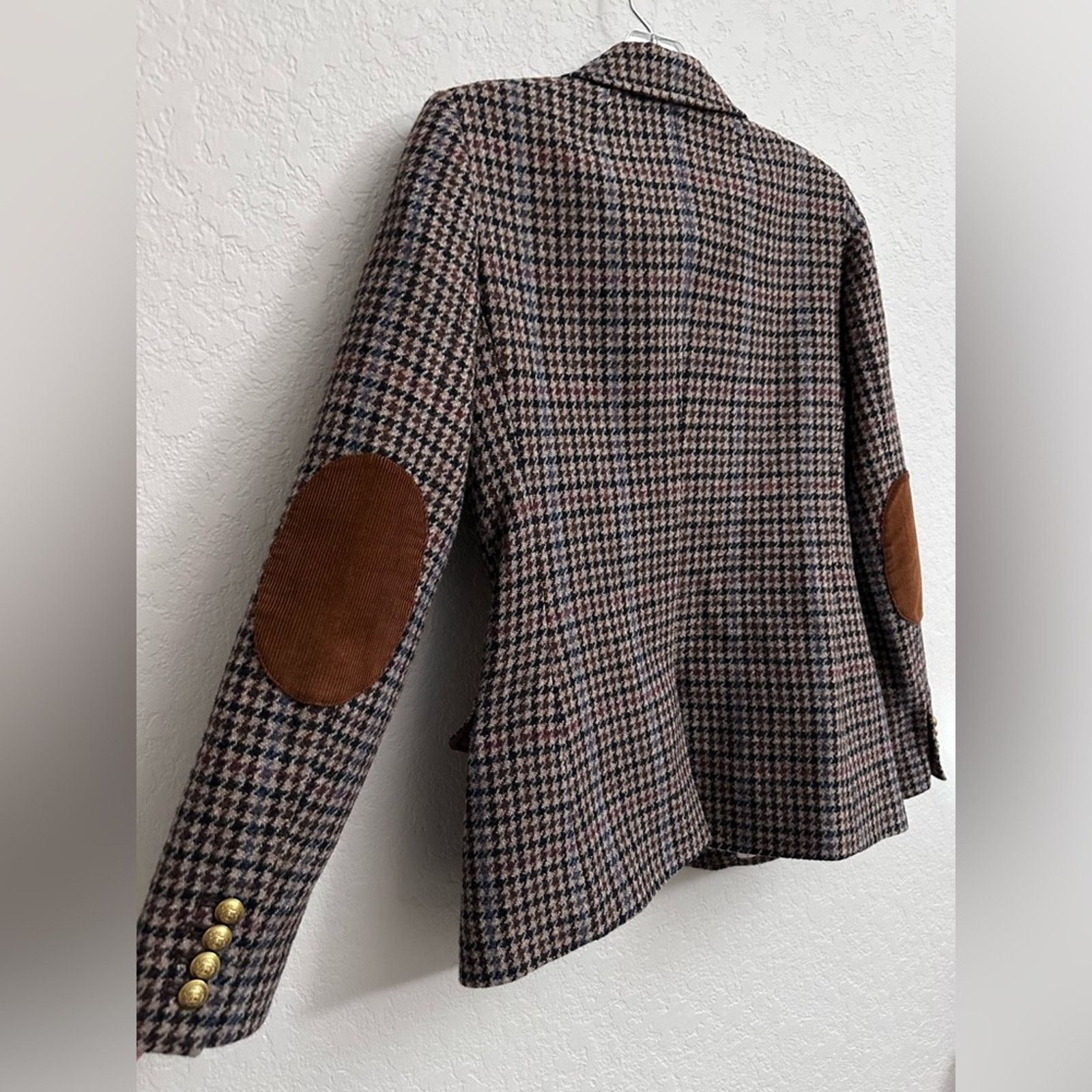 J.Crew J. Crew Rhodes Wool Brown Houndstooth Blazer Size 4 Size S / US 4 / IT 40 - 7 Thumbnail