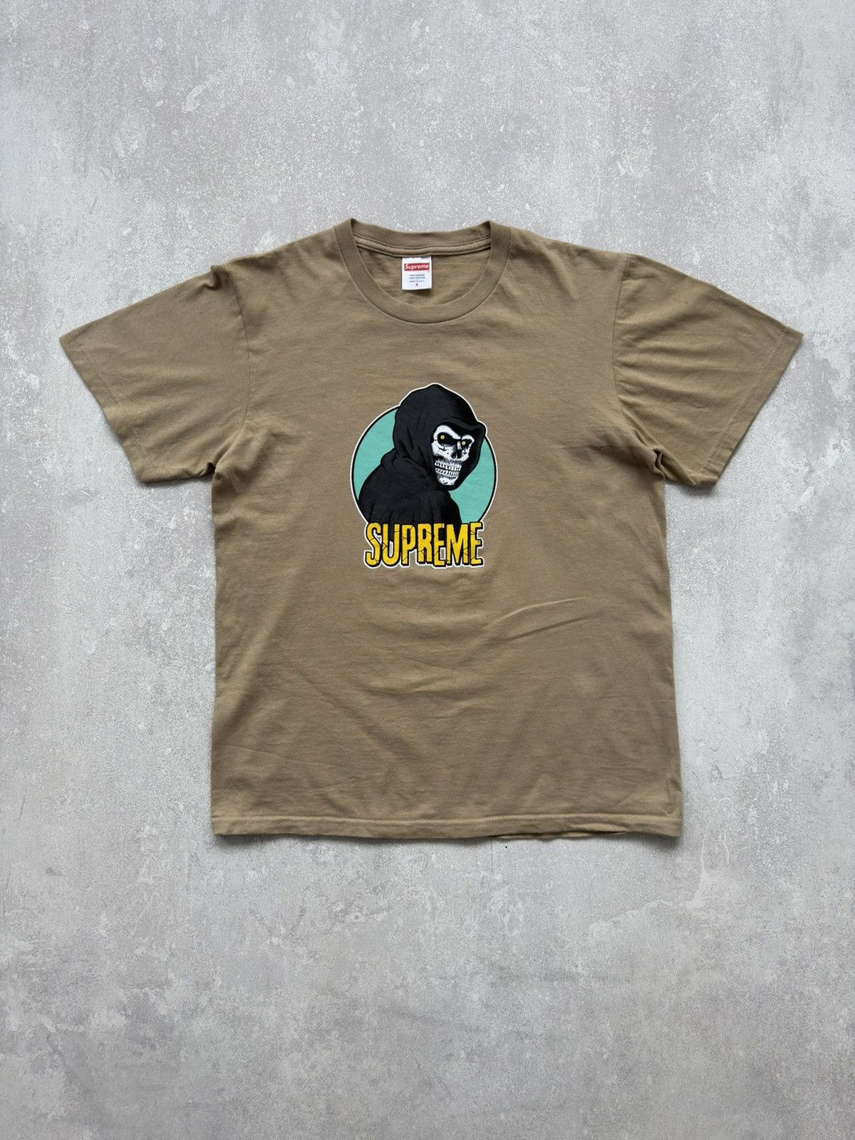 Supreme × Vintage Supreme Reaper Skull Dusty Begie Tee Shirt SS23 Size US S / EU 44-46 / 1 - 9 Thumbnail