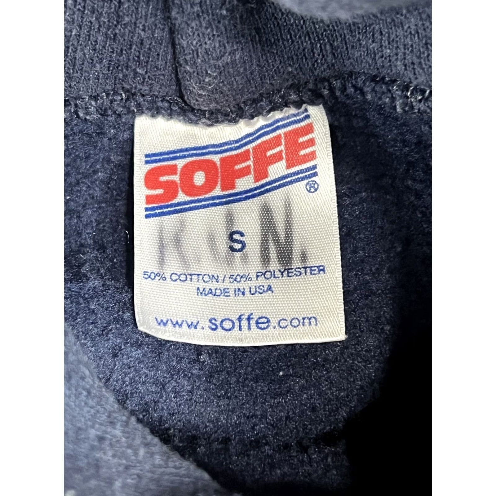 Soffe VINTAGE Soffe Navy Seal Emblem Fleece Pullover Hoodie Men Small Blue Size US S / EU 44-46 / 1 - 7 Thumbnail