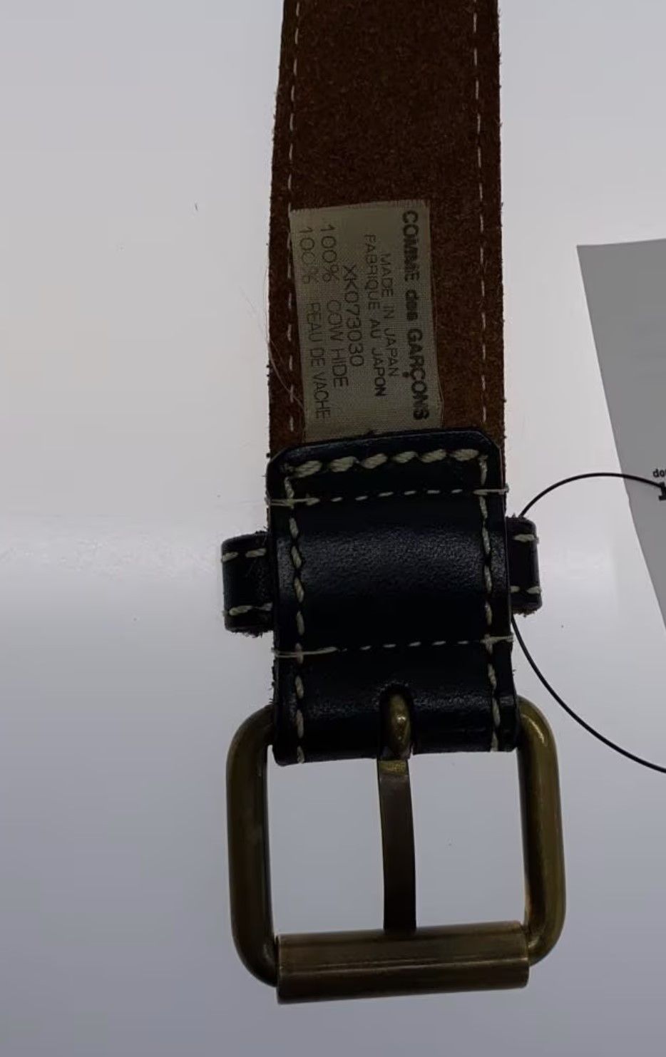 Comme des Garcons Contrast Stitch Leather Belt Size ONE SIZE - 4 Thumbnail
