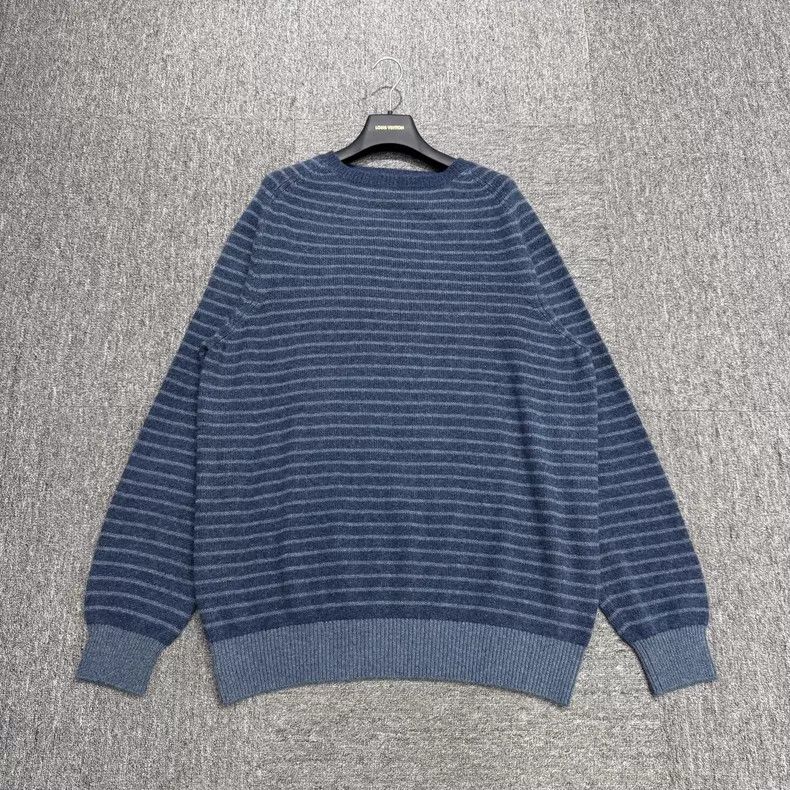 Loro Piana Loro Piana BABYCSHMERE Striped Cashmere Knit Top Size US XXL / EU 58 / 5 - 1 Thumbnail
