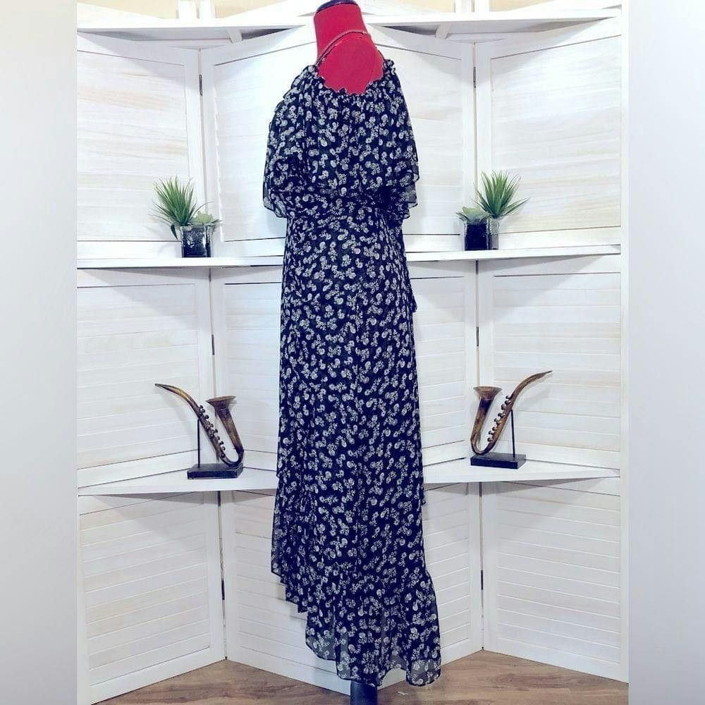 MISA Los Angeles NWOT Misa Los Angeles ruffled Talya black floral dress Sz XS Size XS / US 0-2 / IT 36-38 - 3 Thumbnail