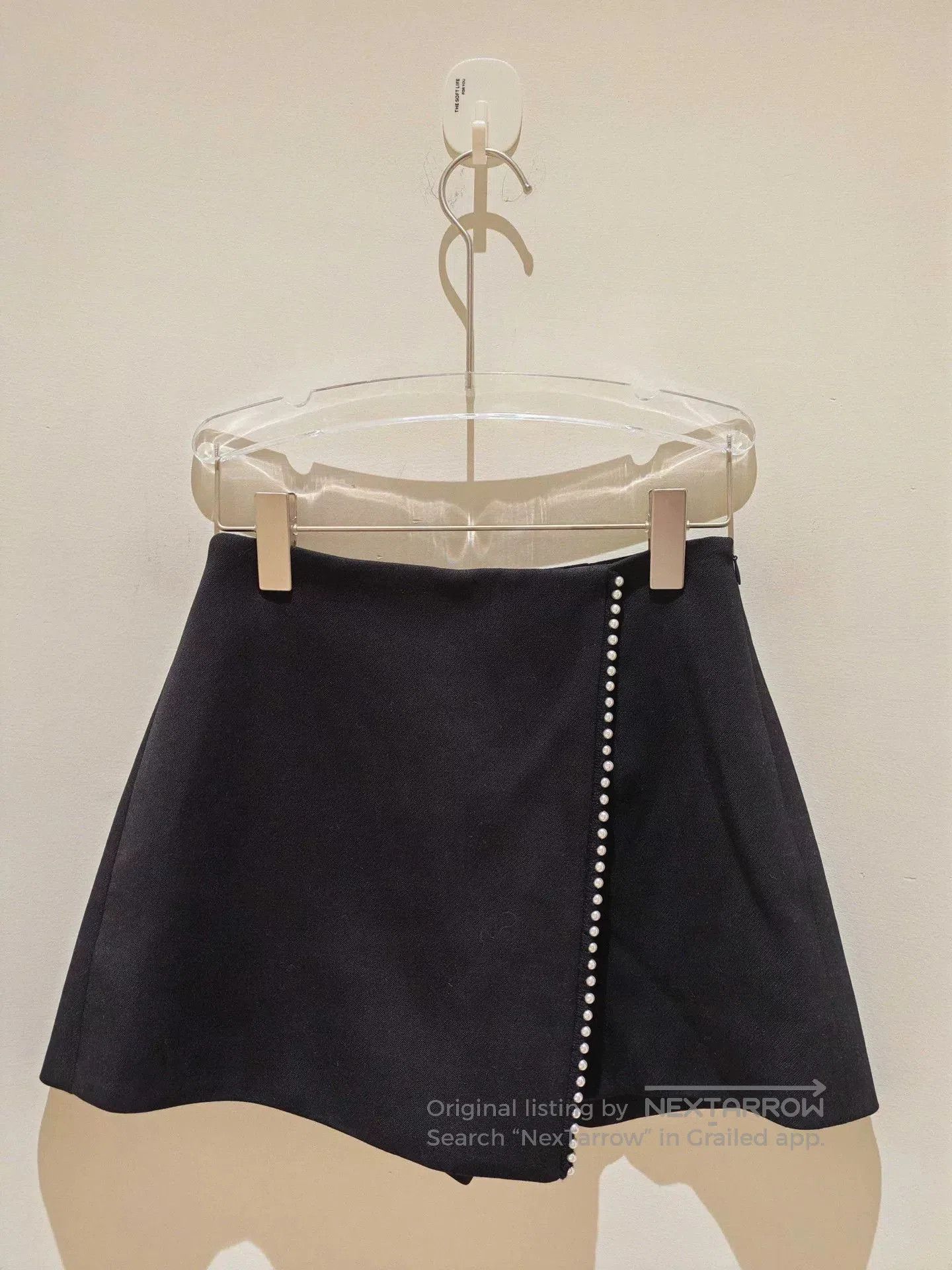 CAROLINE CONSTAS CAROLINE New Black Beaded Skirt Pants. Size 28" / US 6 / IT 42 - 1 Thumbnail