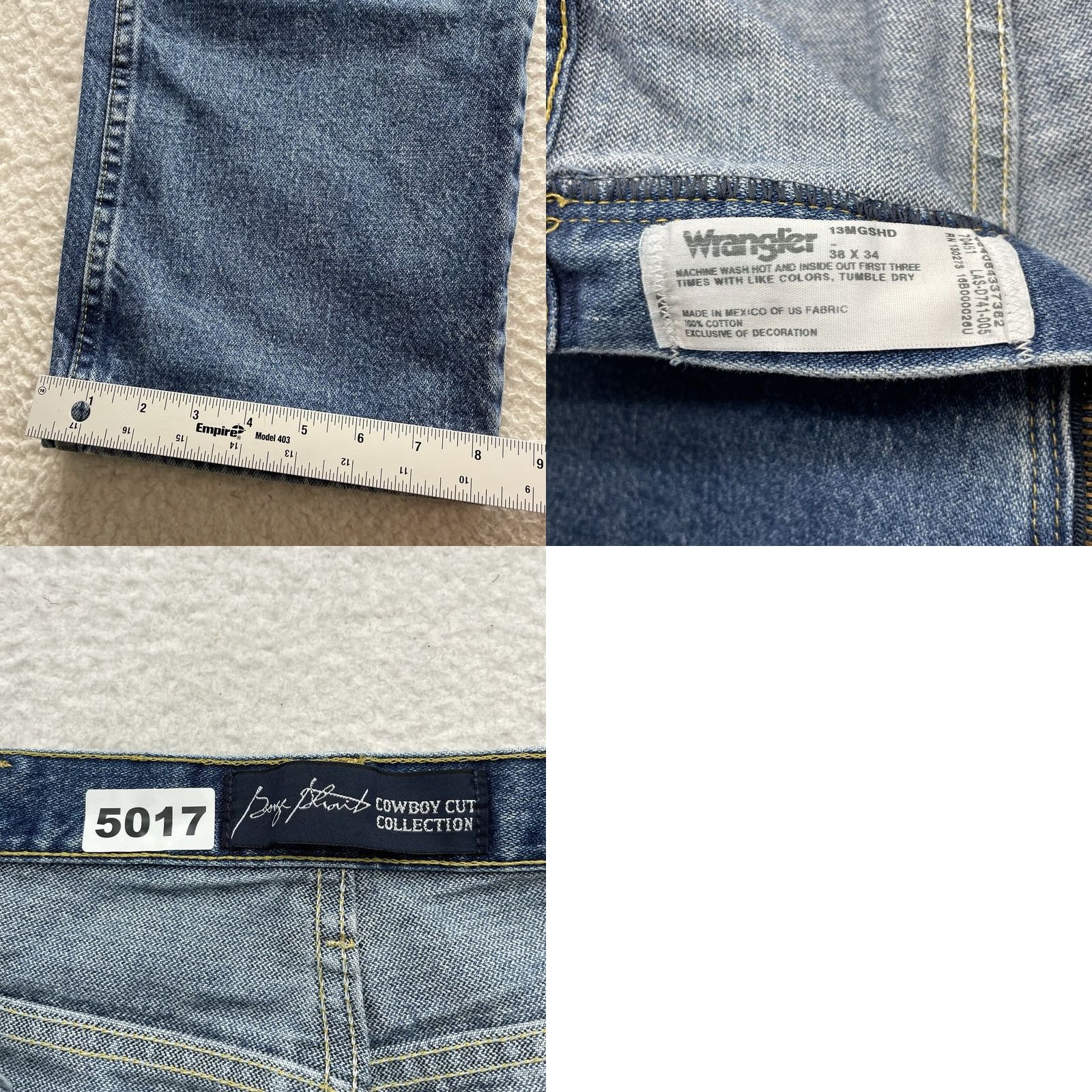 Wrangler Wrangler Jeans Mens 38x34 Cowboy Cut Straight Blue Western George Strait Size US 38 / EU 54 - 9 Thumbnail