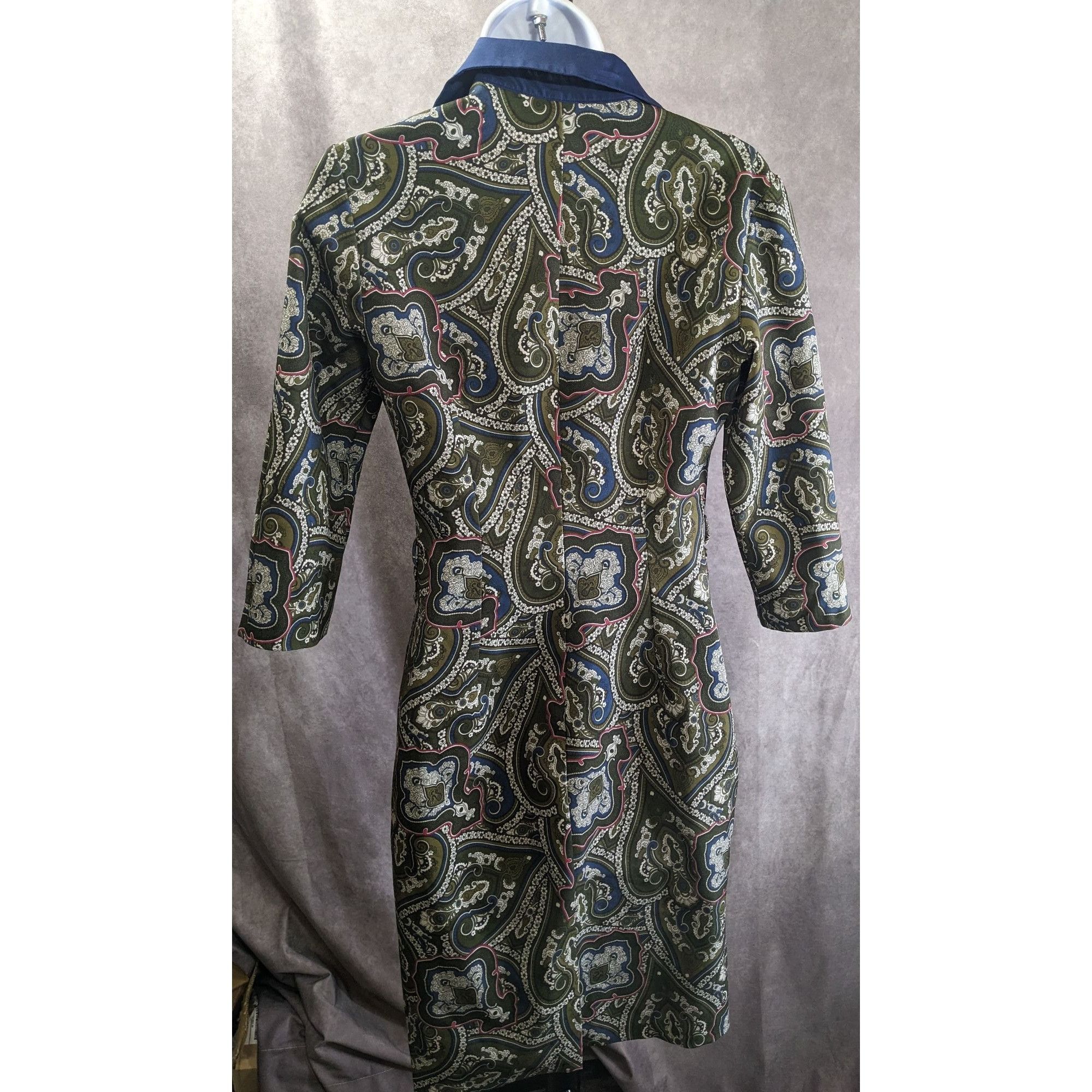 Other Verom By Memento Paisley Button-Up Collared Dress With 3/4 S Size S / US 4 / IT 40 - 2 Thumbnail