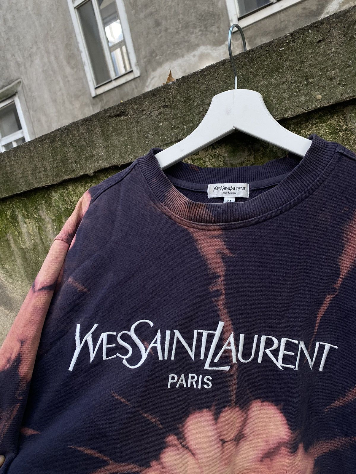 Vintage × Yves Saint Laurent Vintage YvesSaintLaurent YSL Tie Die Sweatshirt Size US M / EU 48-50 / 2 - 3 Thumbnail