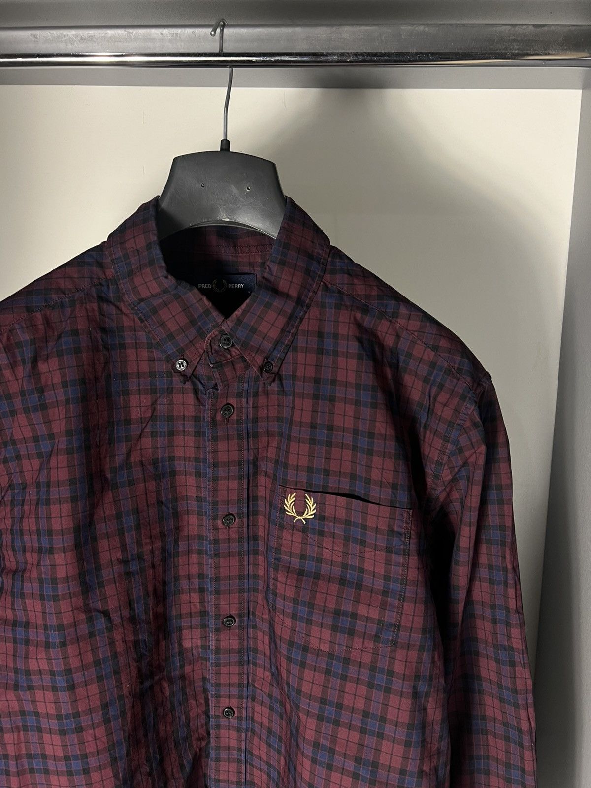 Fred Perry × Vintage VERY RARE FRED PERRY LONG SLEEVE SHIRT DESIGNER CASUAL Y2K Size US L / EU 52-54 / 3 - 3 Thumbnail