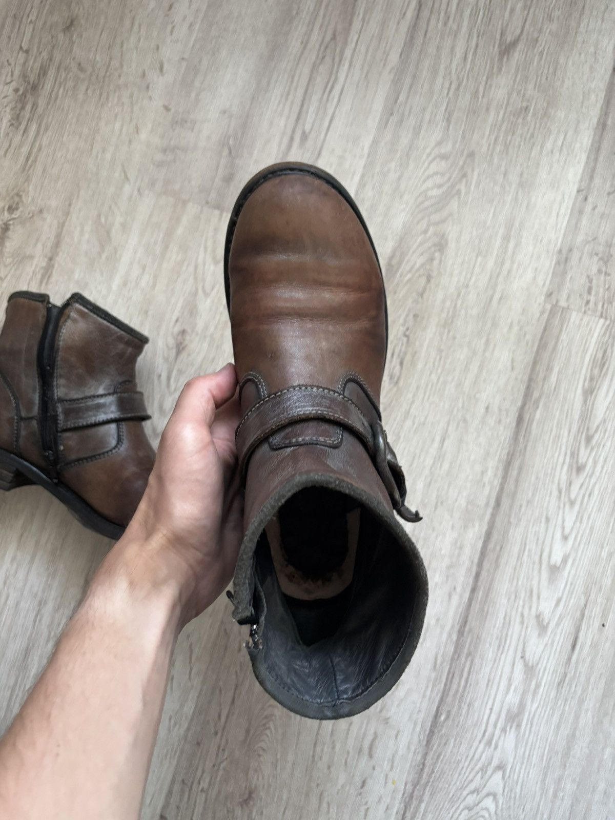 MoMA MOMA Brown Distressed Leather Ankle Boots Women’s Size 39 Size US 8.5 / IT 38.5 - 24 Thumbnail