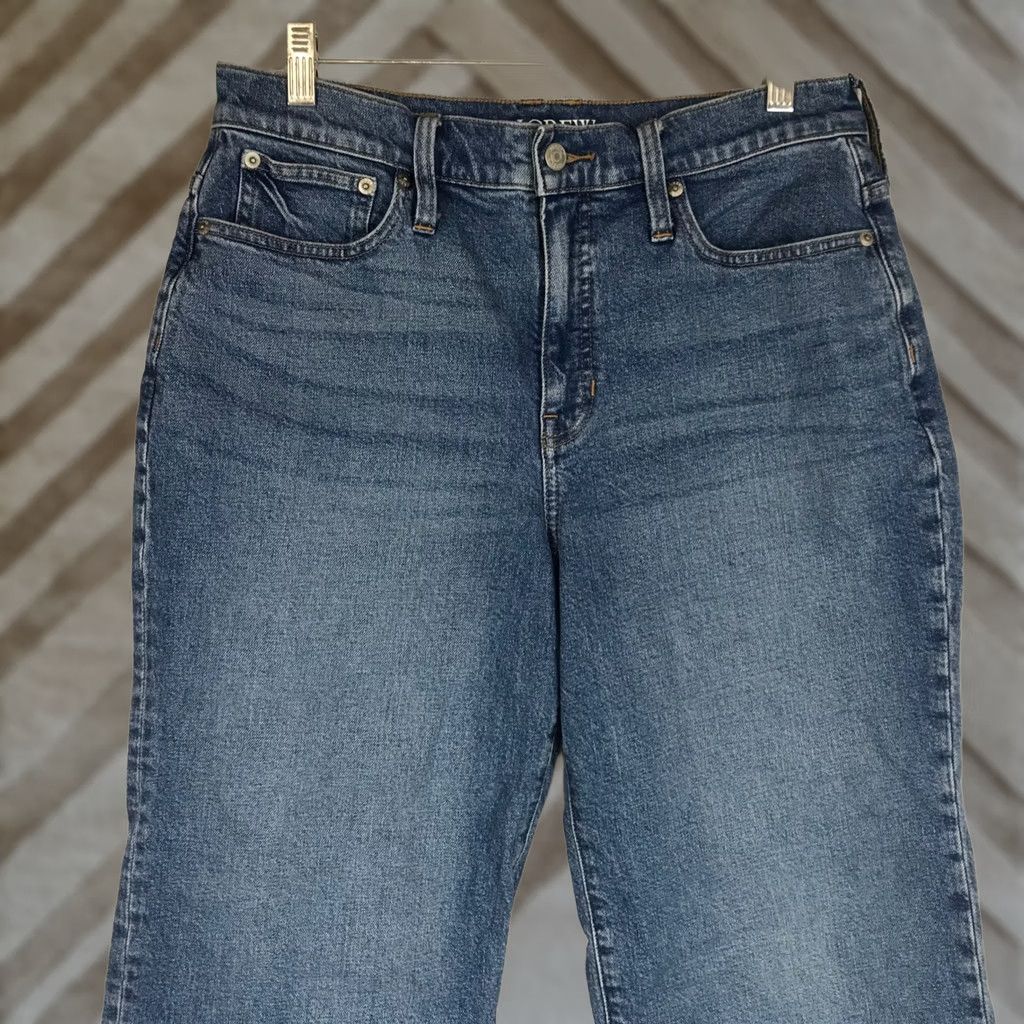 J.Crew J.Crew Petite Wide-Leg Jeans Medium Wash Raw Hem High Rise 30P Jeans Women 30P Denim Wide-Leg Calf-Cropped Vintage No Size 30" / US 8 / IT 44 - 1 Thumbnail
