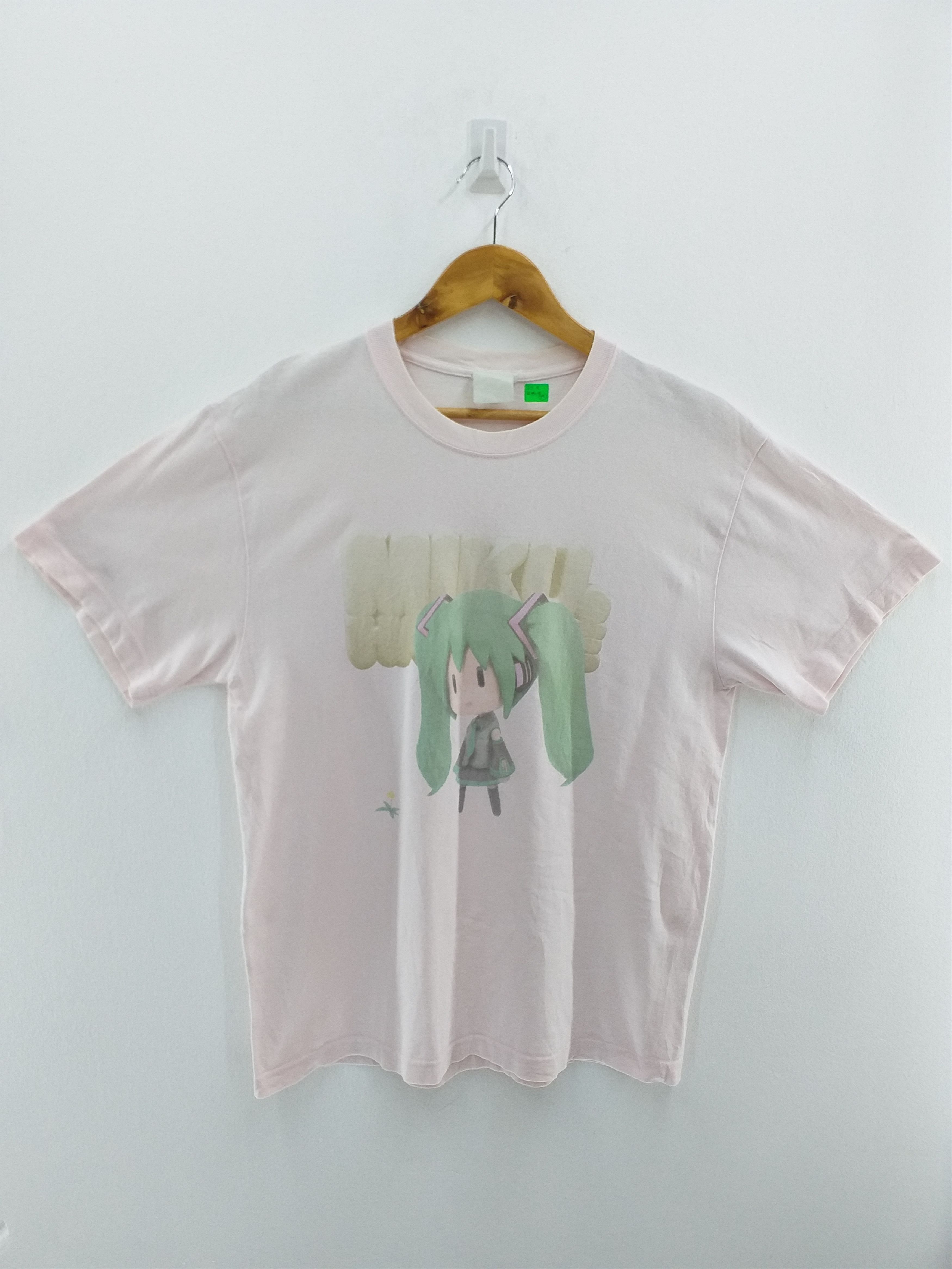 image of Anima Hetsune Miku T-Shirt Anime Cartoon Japanese Medium Tee -A037 in Light Pink, Men's