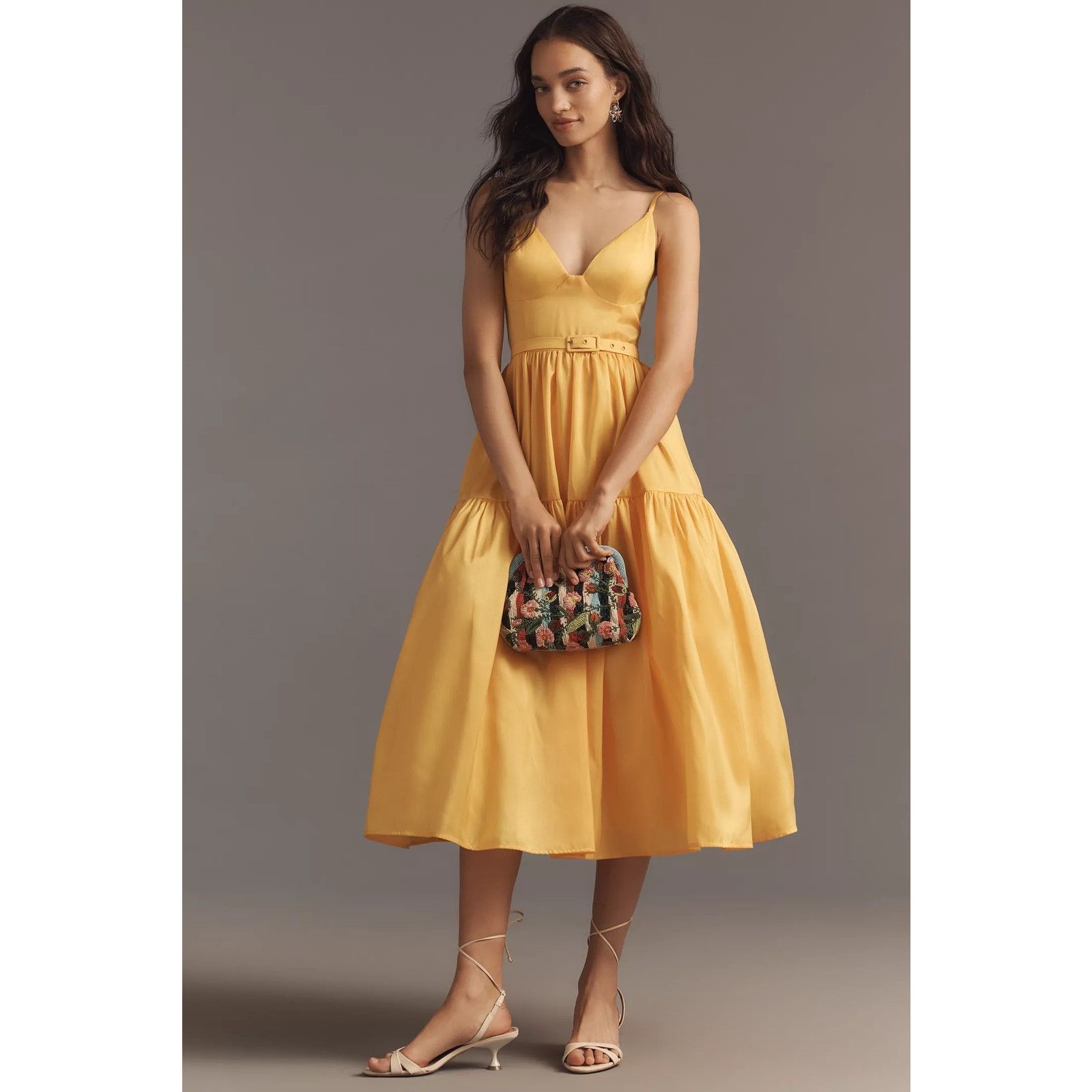 Anthropologie × Hutch New Atherton Sleeveless V-Neck Belted Midi Dress $258 18W Size XXL / US 16-18 / IT 52-54 - 4 Thumbnail
