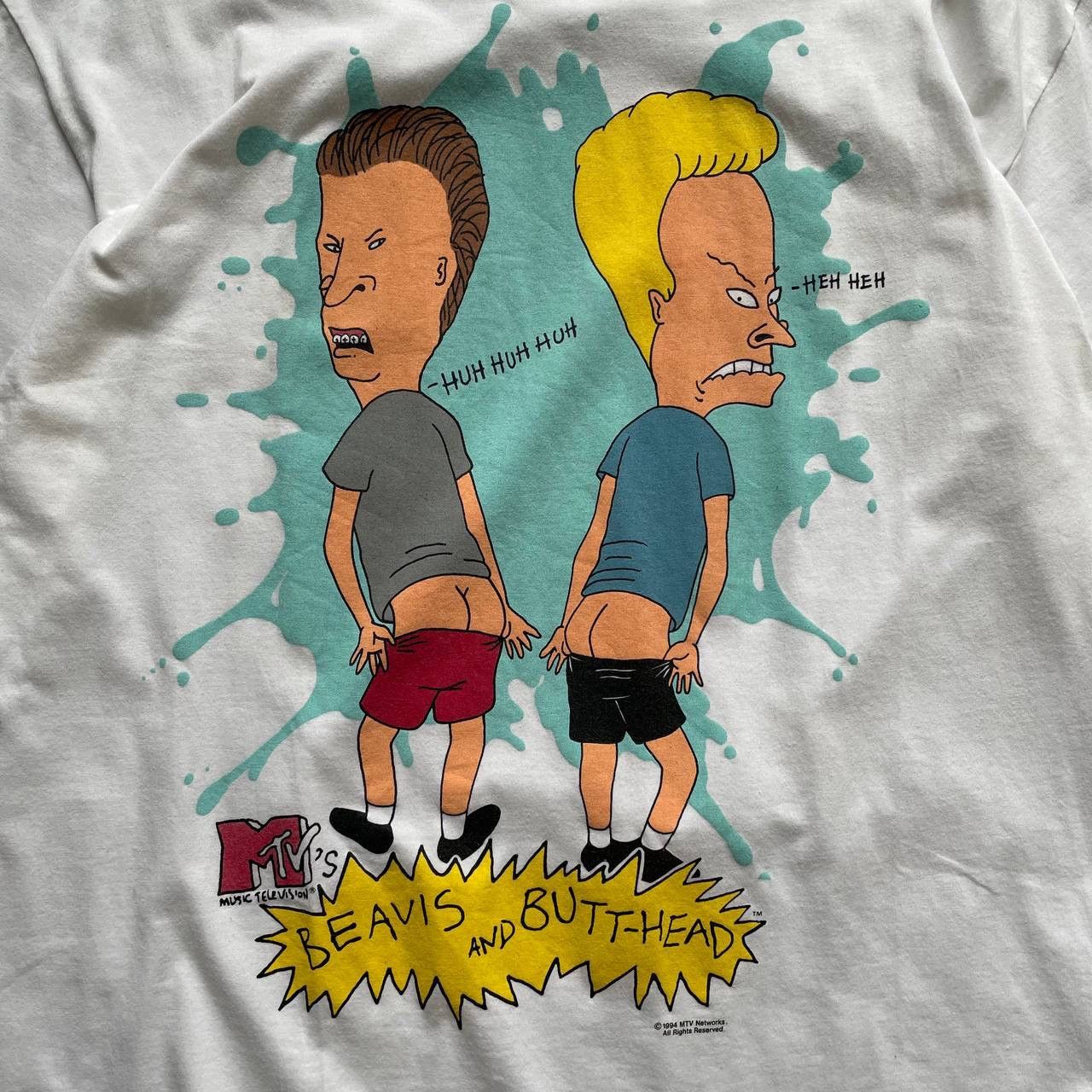 Mtv 1994 Vintage MTV Beavis and Butt-Head T-Shirt White Size L Size US L / EU 52-54 / 3 - 2 Thumbnail