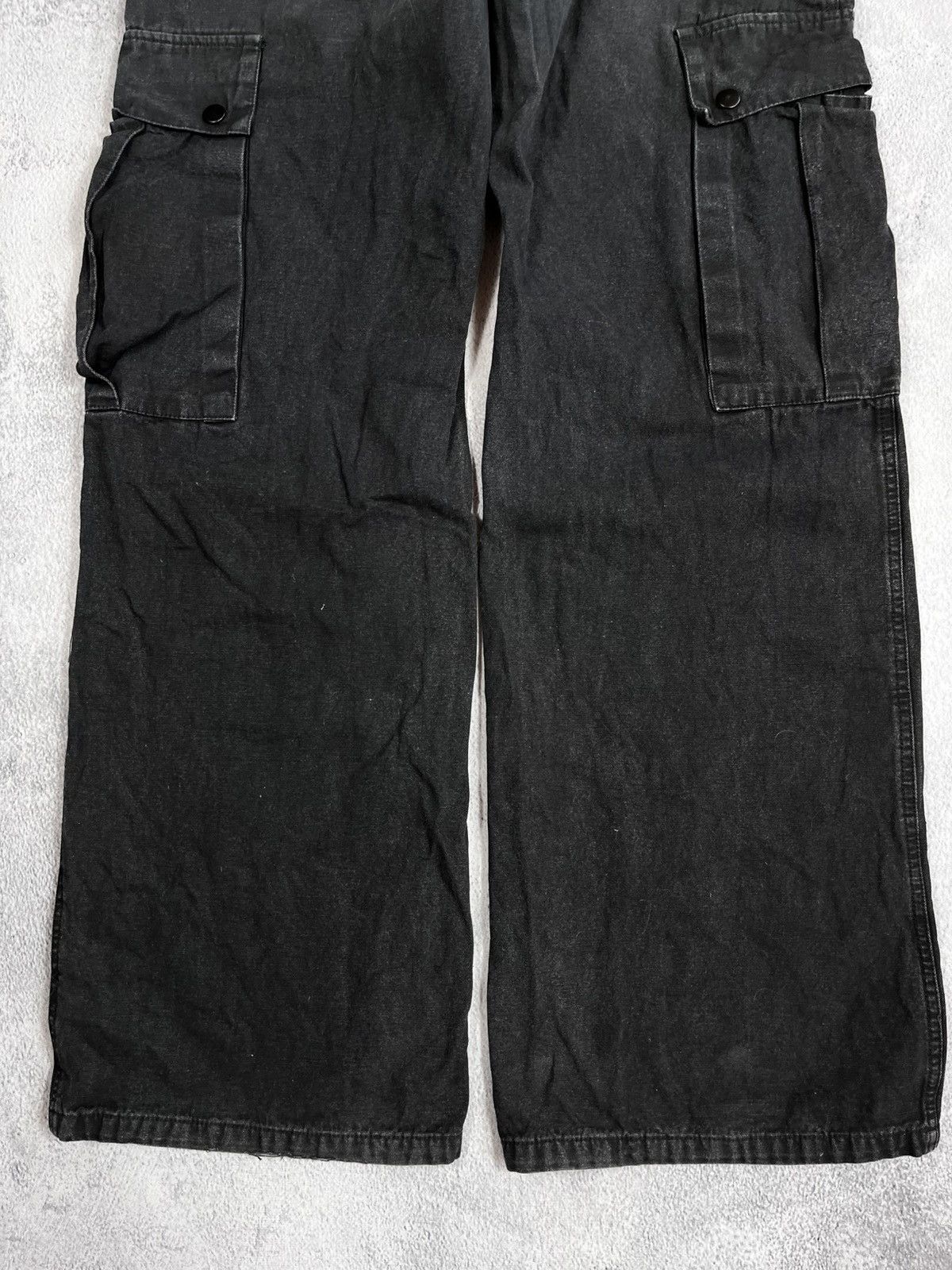 Japanese Brand × Vintage Vintage Y2K baggy flared faded cargo pants streetwear M Size 30" / US 8 / IT 44 - 3 Thumbnail