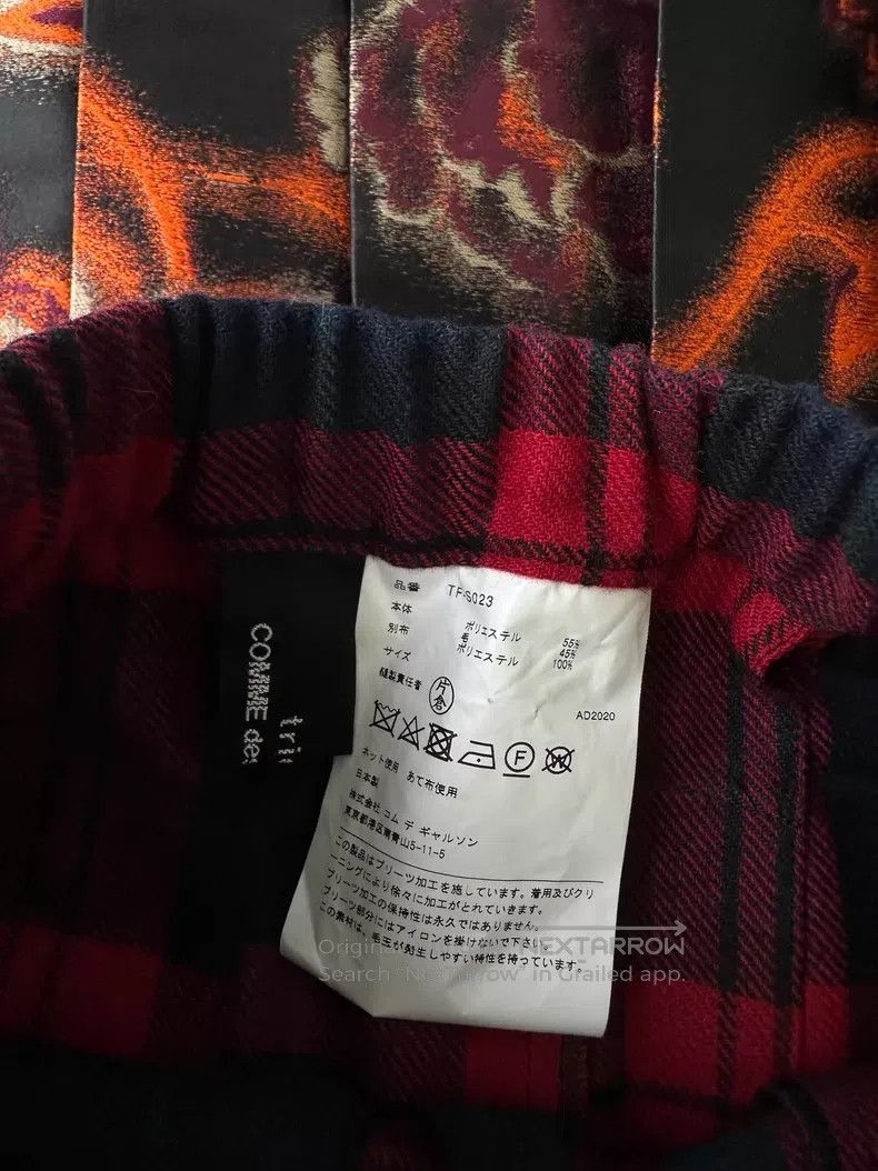 Comme des Garcons Comme des Garcons Size F Red Plaid Patchwork Print Pleated Size 23" - 7 Thumbnail