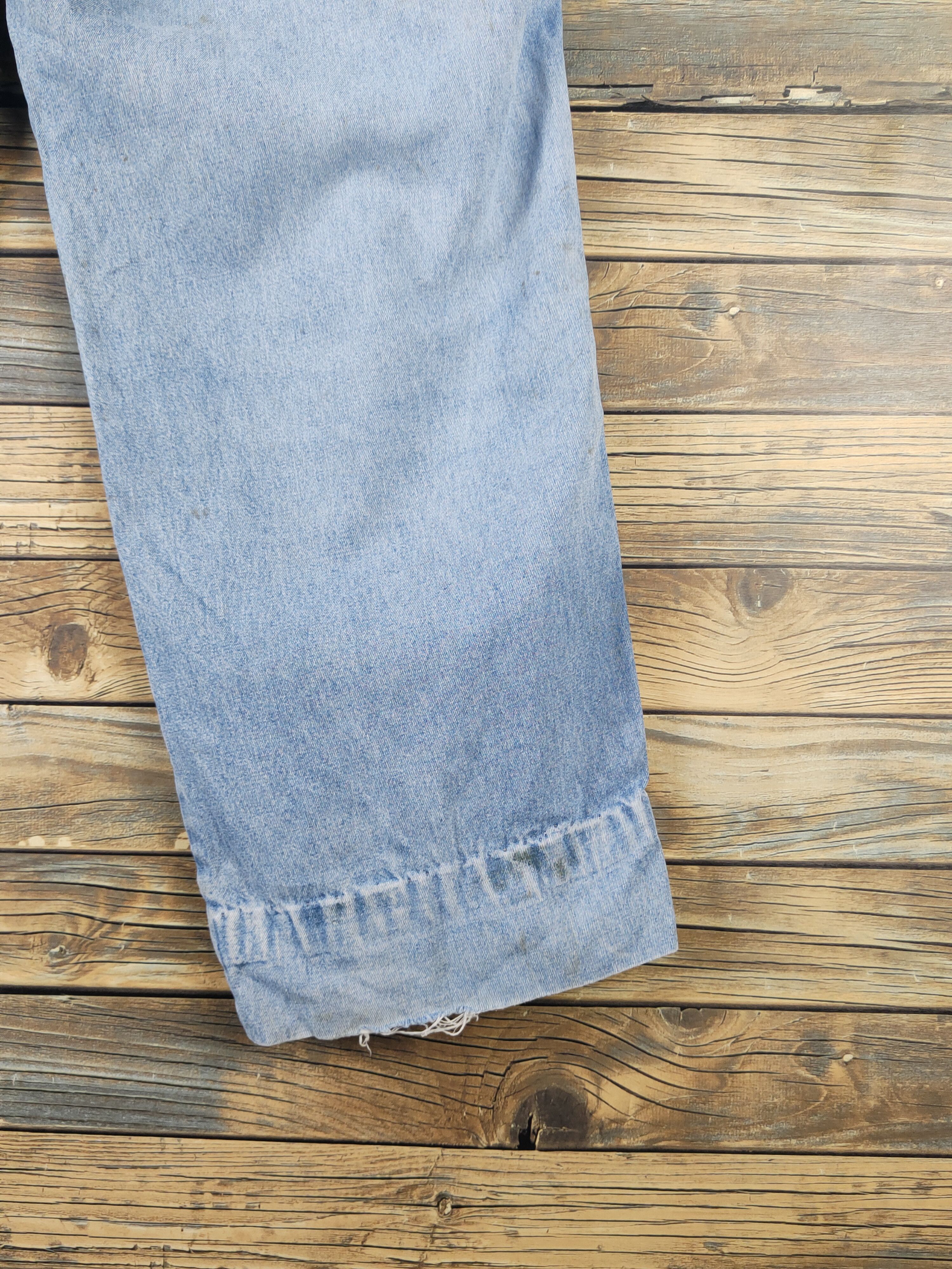 Japanese Brand DL Hey Beau Blue Distressed Ripped Jeans #2120 Size US 32 / EU 48 - 12 Thumbnail
