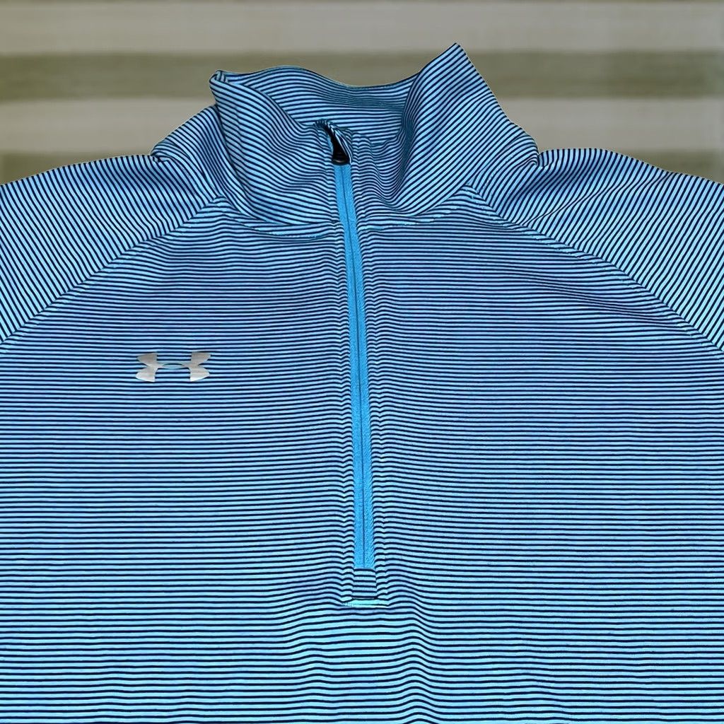 Under Armour Under Armour Stripe Tech Green 1/4 Zip Top Women M Pullover Activewear Sports 1/4 Zip Regular Size Medium Size M / US 6-8 / IT 42-44 - 1 Thumbnail