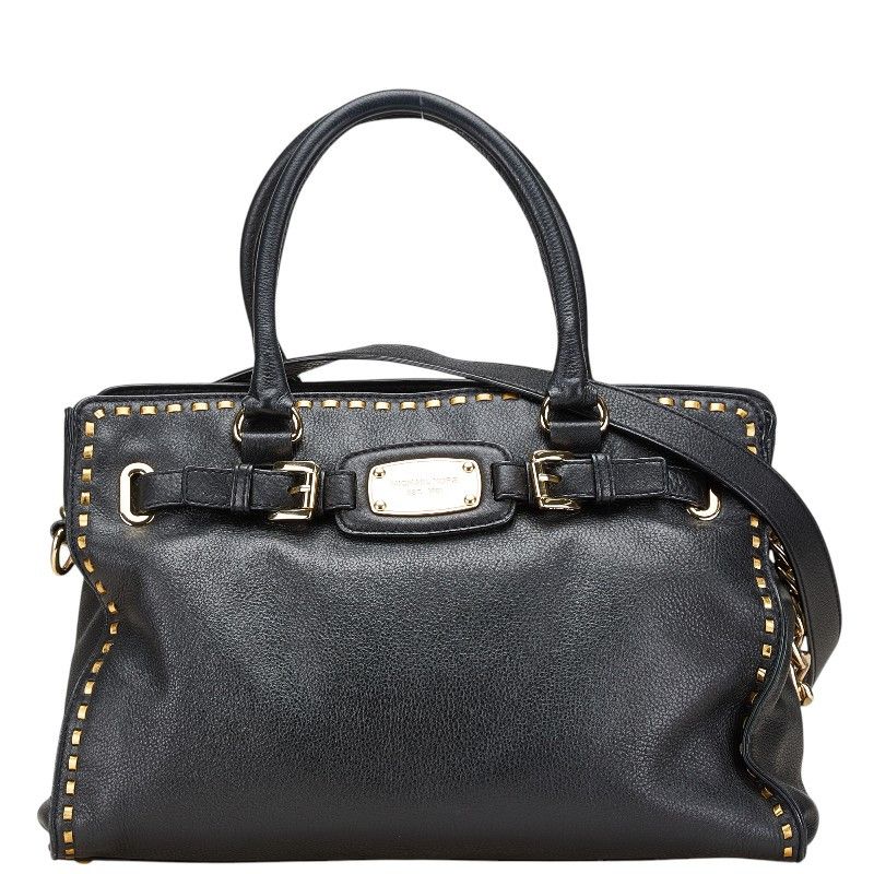 Michael Kors Michael Kors Black Leather 2Way Handbag Leather Shoulder Bag, Women's