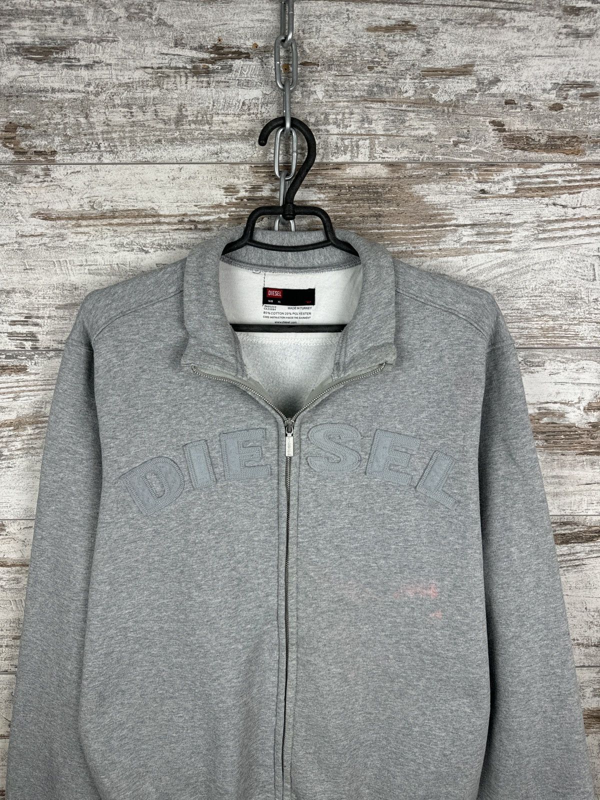 Diesel × Vintage Mens Vintage Diesel Zip Sweatshirt y2k rare streetwear Size US S / EU 44-46 / 1 - 8 Thumbnail