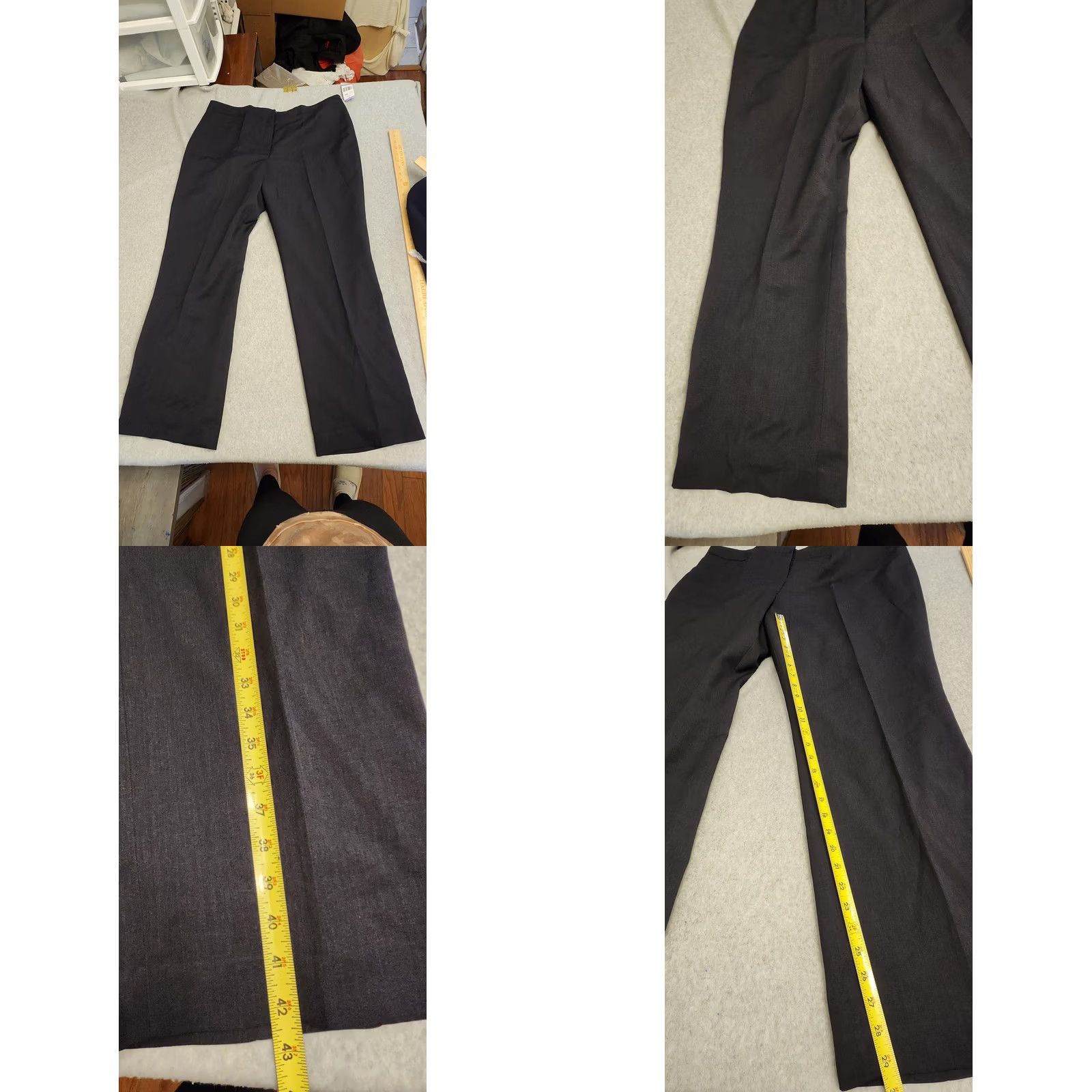 Vintage Le Suit Pantsuit Womens 18 Navy Heather 2 Piece Blazer Jacket Pants Career Work Set Size 40" / US 18 - 10 Thumbnail