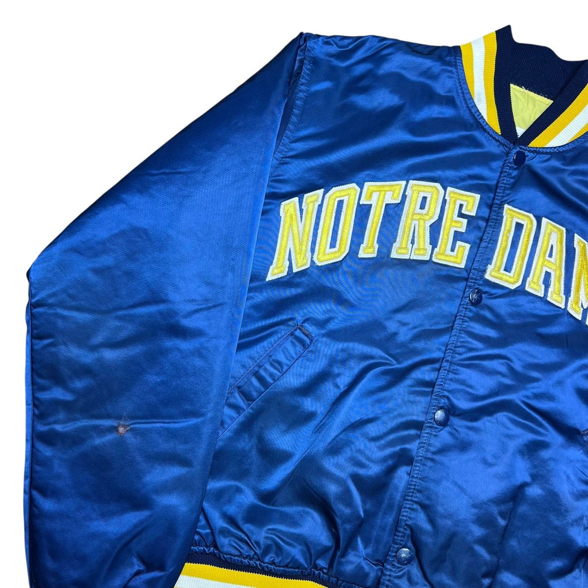 Starter Notre Dame Fighting Irish Starter Spell Out Satin Jacket Size US L / EU 52-54 / 3 - 20 Thumbnail