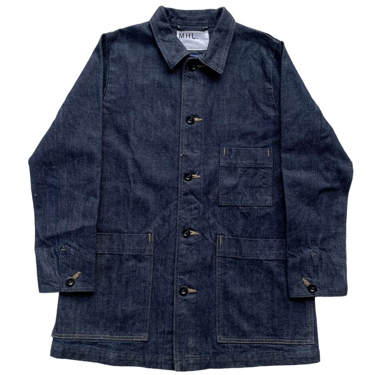 Japanese Brand MHL x Canton Overalls Selvedge Denim Chore Jacket Size US M / EU 48-50 / 2 - 1 Thumbnail