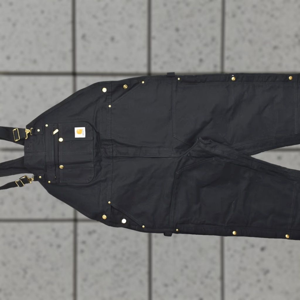 Carhartt VINTAGE Carhartt Overalls Bib Zip-to-Thigh Quilt-Lined Black 46x30 Men 5-Pocket Winter Workwear Size US 30 / EU 46 - 1 Thumbnail