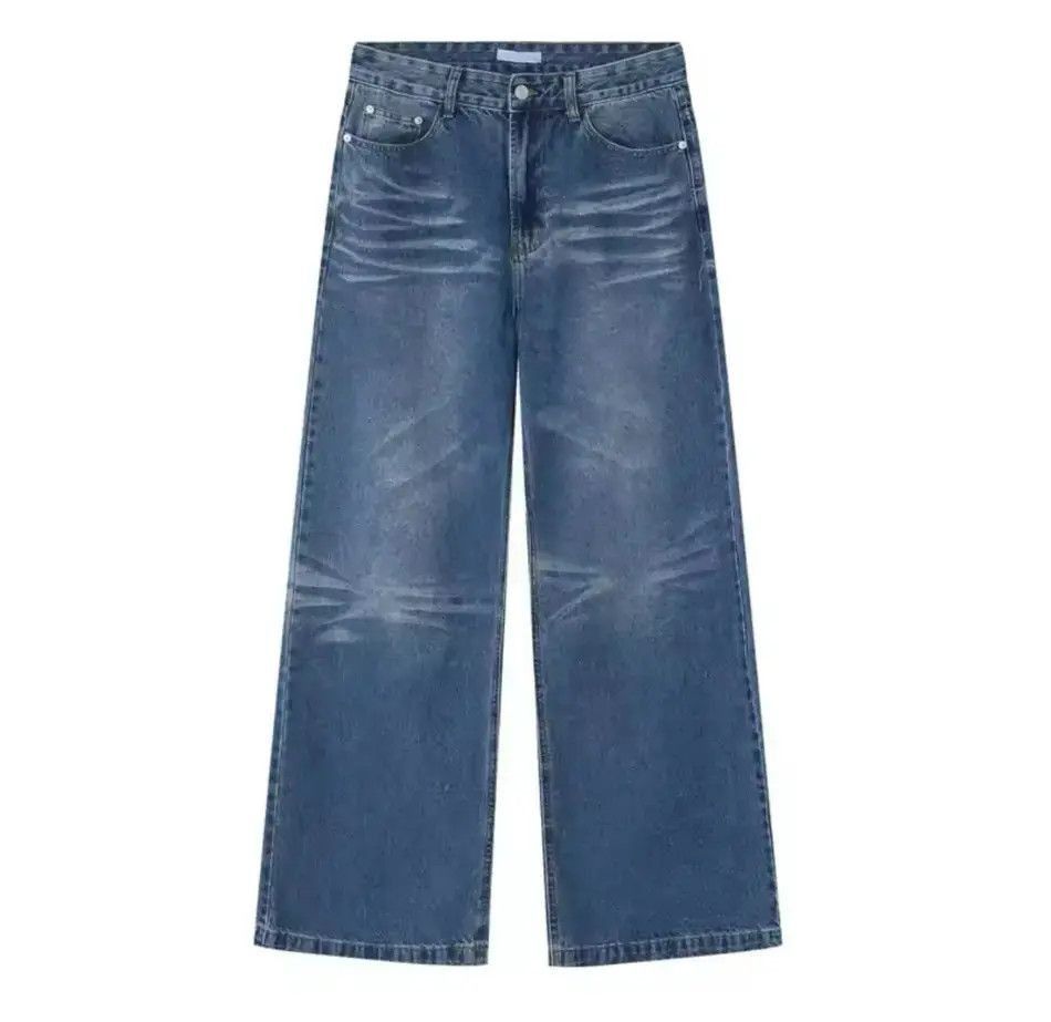 Japanese Brand Washed Gradient Straight Wide Leg Jeans Pants y2k Size US 28 / EU 44 - 5 Thumbnail