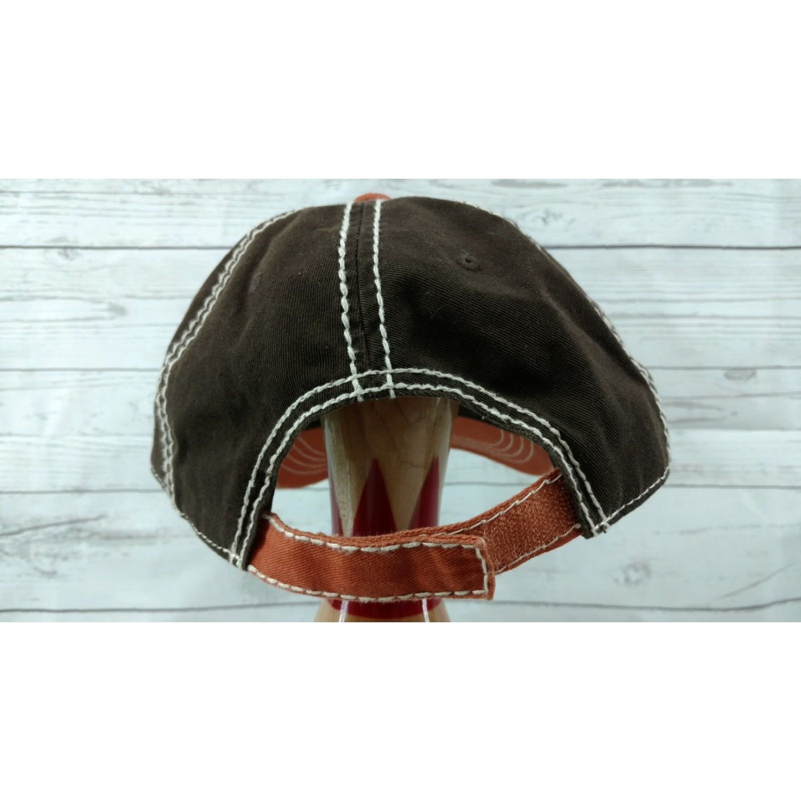 Vintage PETRO LUBE Mobile Delvac Orange Brown Baseball Hat Cap Adjustable Adult Size Size ONE SIZE - 4 Thumbnail
