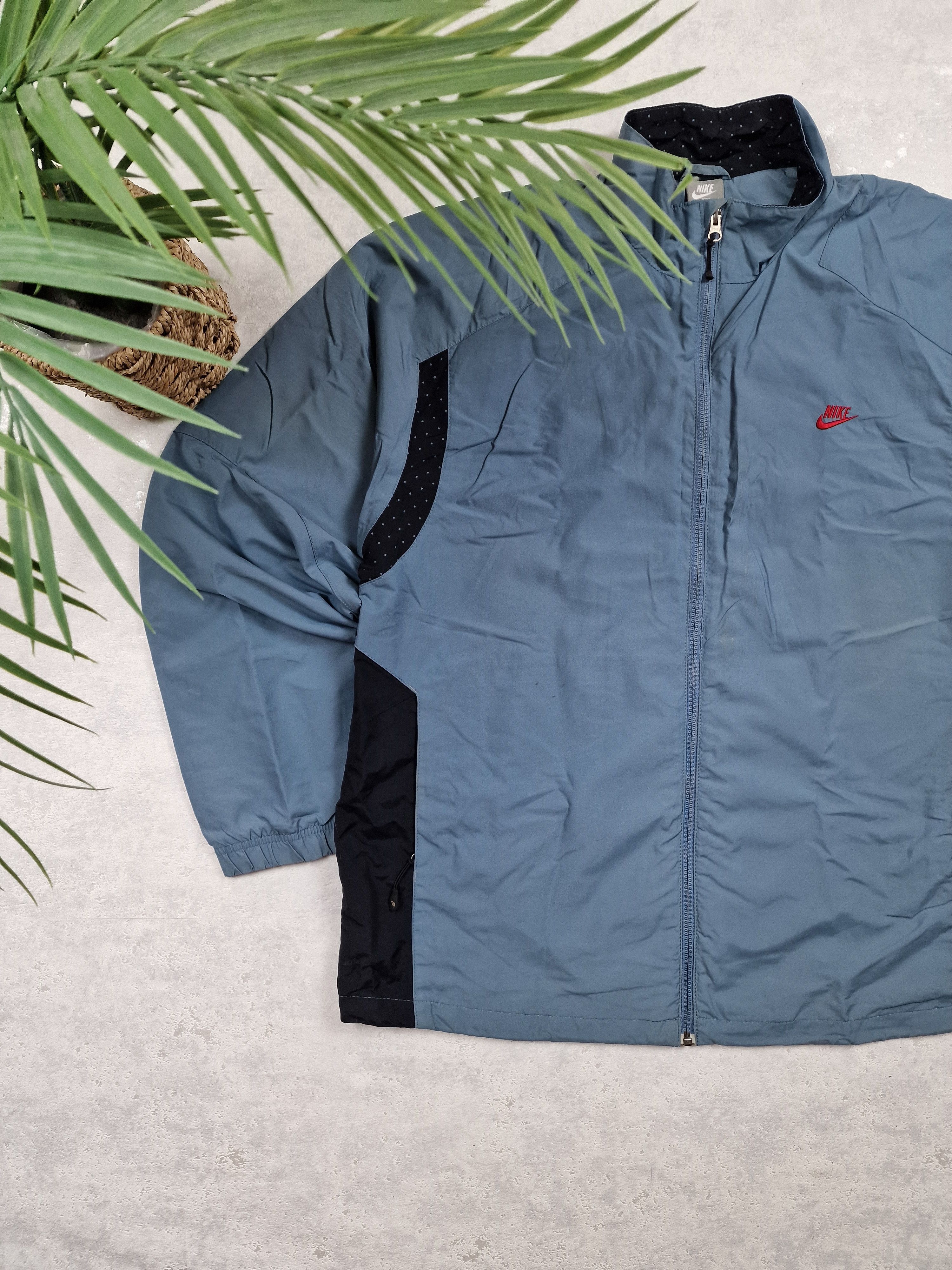 Nike × Vintage 00s Nike Retro Logo Vintage Y2K Oversize Hylon Retro Jacket Size US XL / EU 56 / 4 - 2 Thumbnail