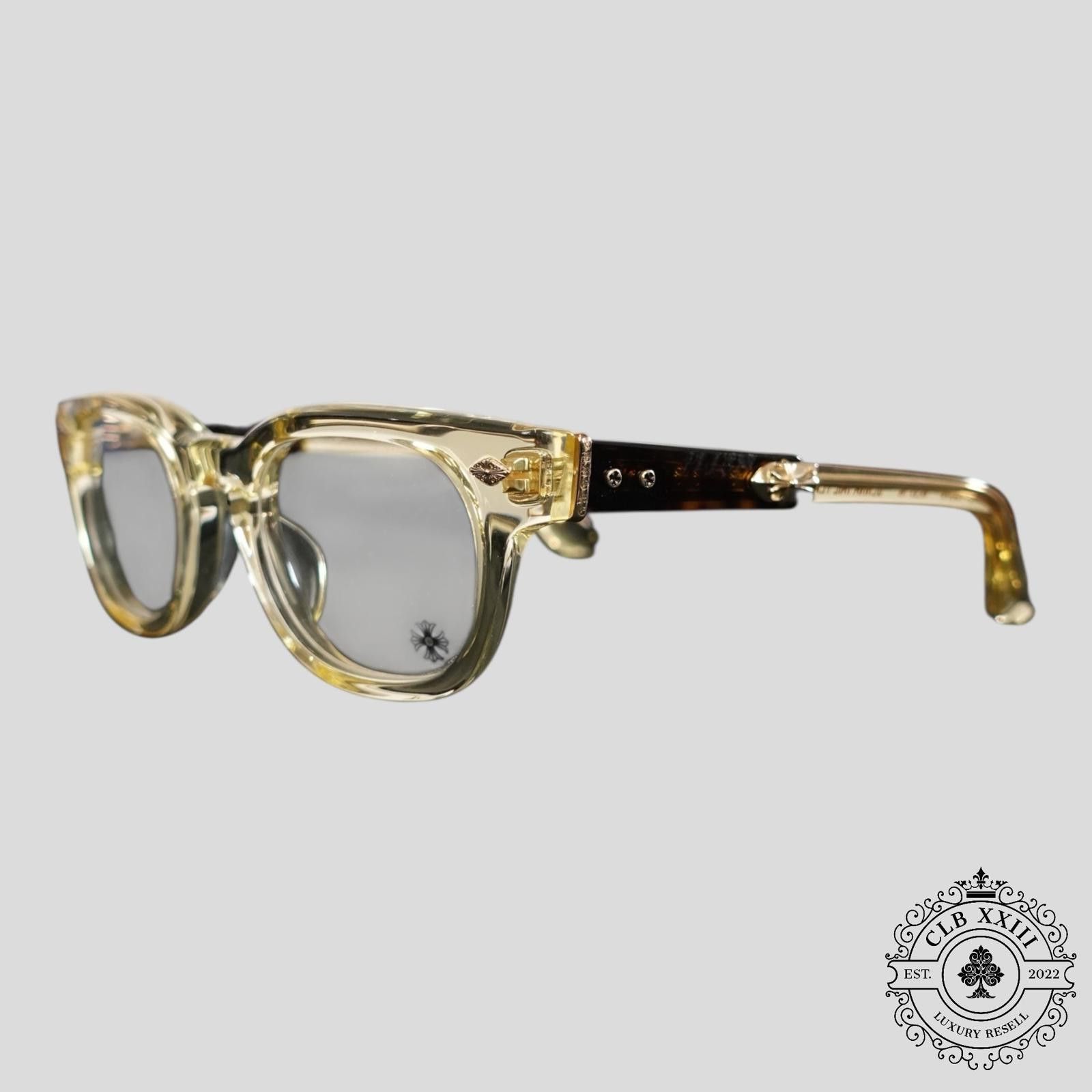 Chrome Hearts Chrome Hearts Jenna Tail Yea Glasses in Clear/Gold Size ONE SIZE - 1 Thumbnail