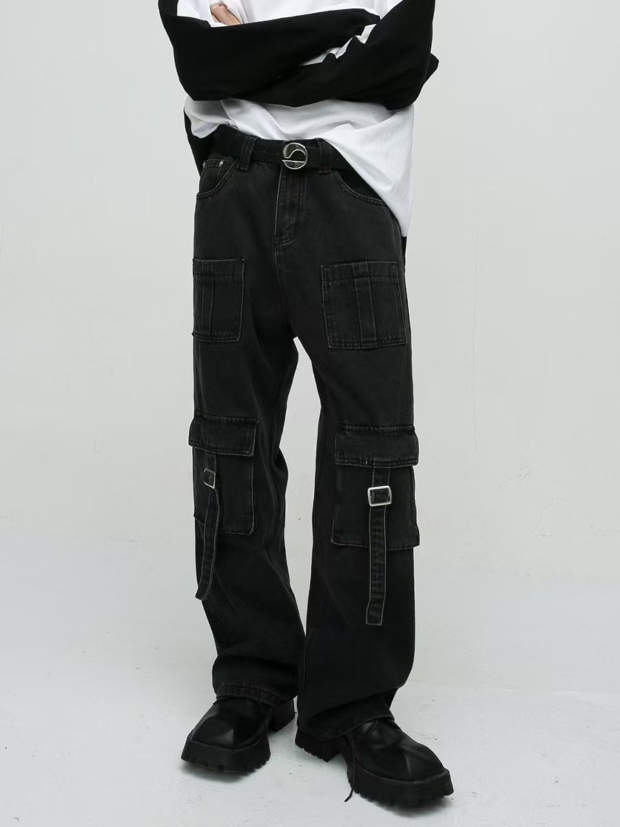Japanese Brand × Jean Heavyweight Vintage Multi-Pocket Loose Fit Work Jeans Size US 30 / EU 46 - 1 Thumbnail