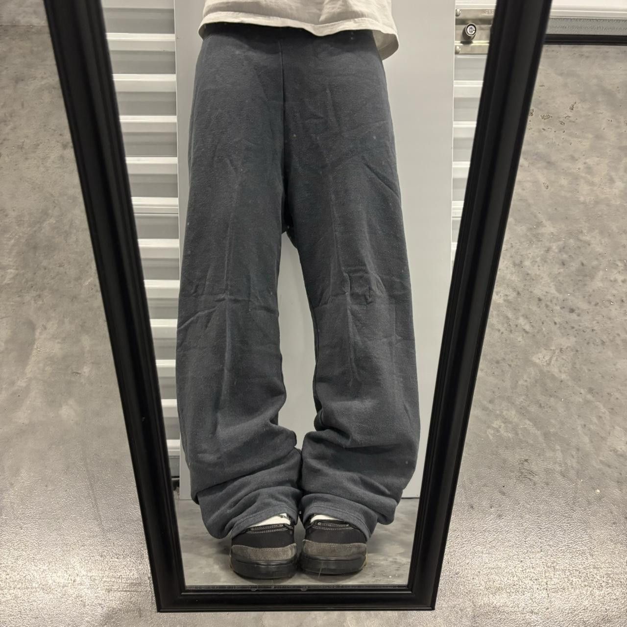 Japanese Brand × Vintage Crazy Vintage Y2K/2000s Baggy Dark Grey Skater Essential Sweatpants! Size US 34 / EU 50 - 1 Thumbnail
