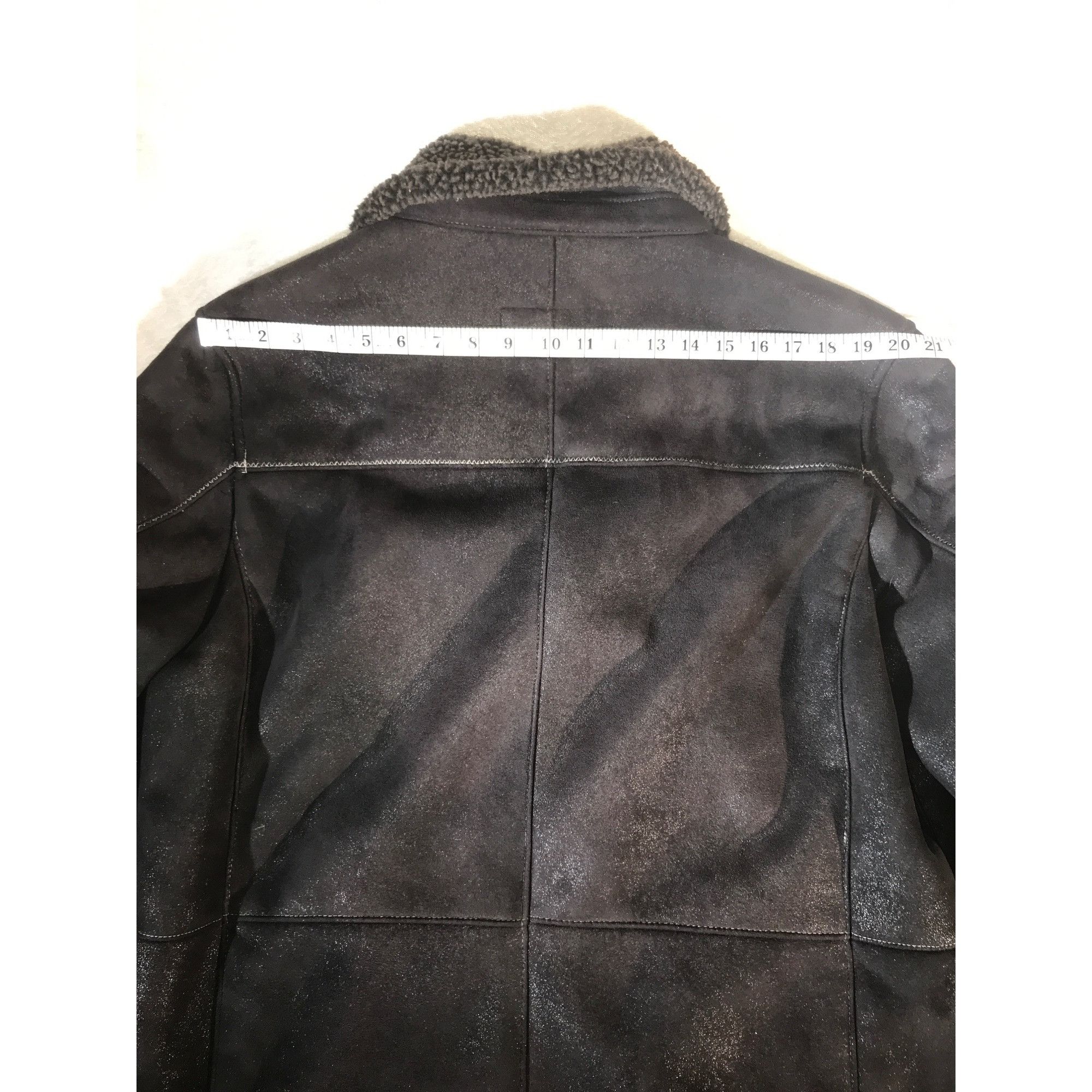 Johnston & Murphy Johnston & Murphy Men's Black Faux Suede Fleece Lined Coat Size US L / EU 52-54 / 3 - 6 Thumbnail