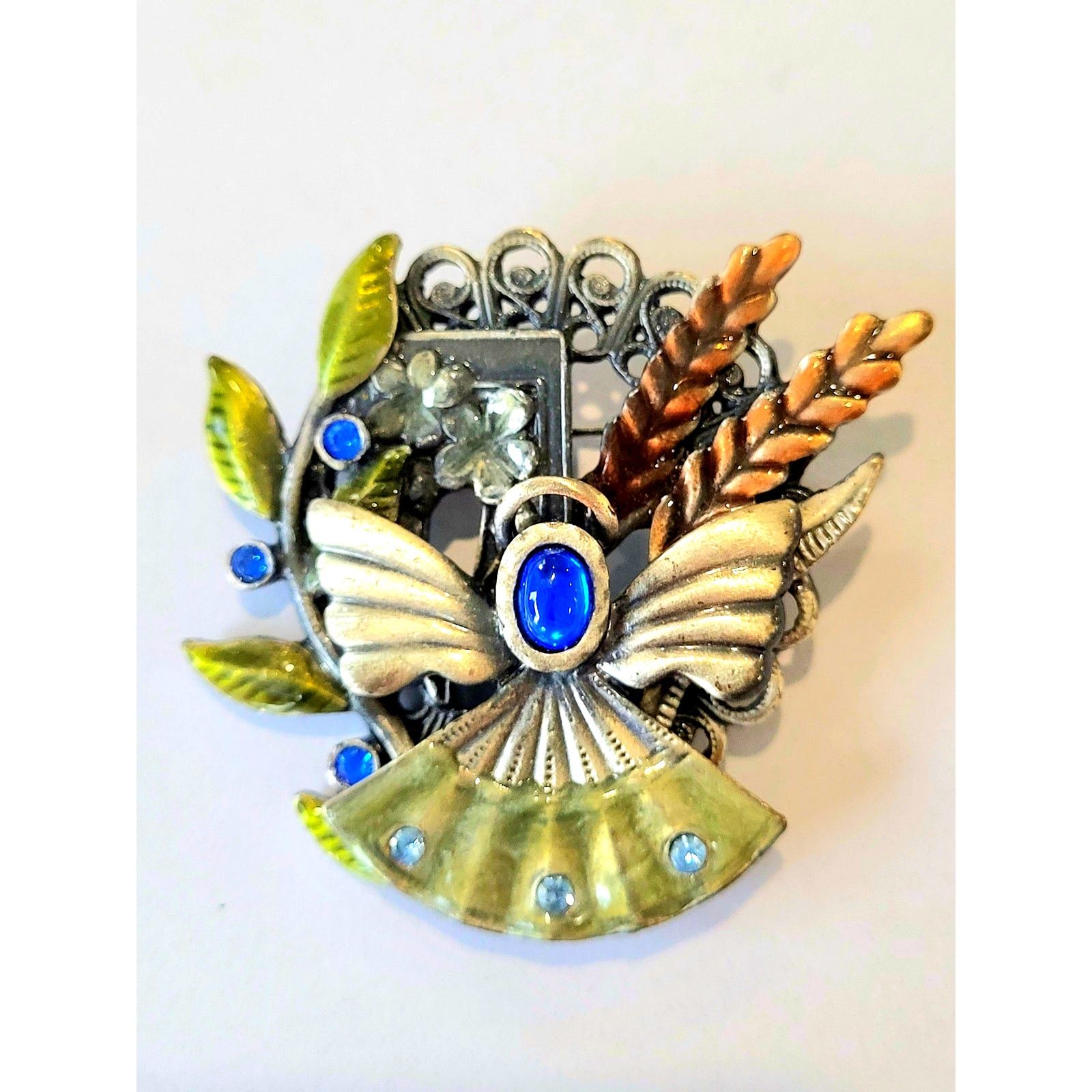 Kenneth Cole Christmas Angel Brooch KC Kenneth Cole Blue Crystals Enamel Size ONE SIZE - 1 Thumbnail