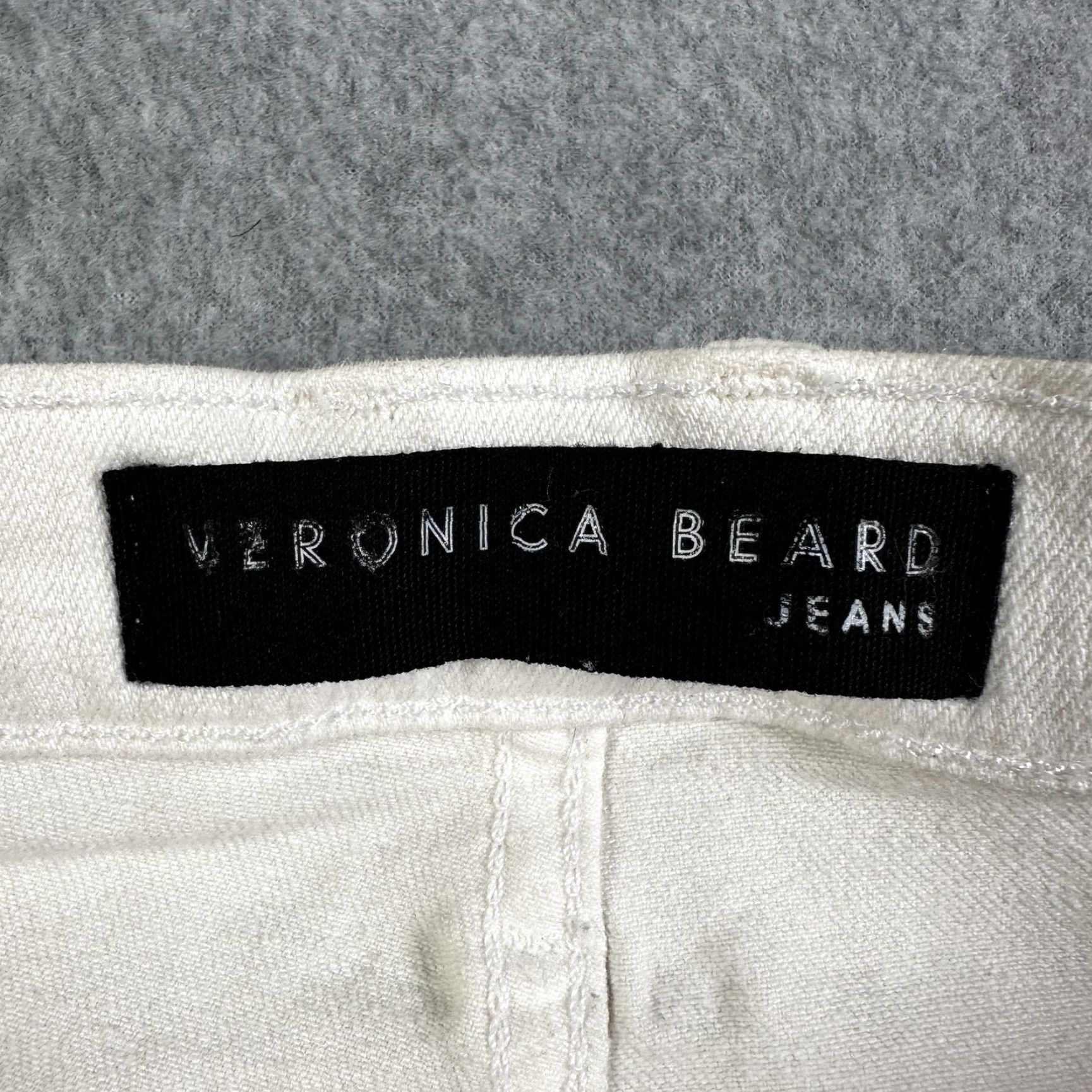 Veronica Beard Veronica Beard Jeans Womens 32/14 White Side Stripe Skinny High Rise Denim Tailored Stretch Pockets USA Size 24" / US 00 / IT 34 - 2 Thumbnail