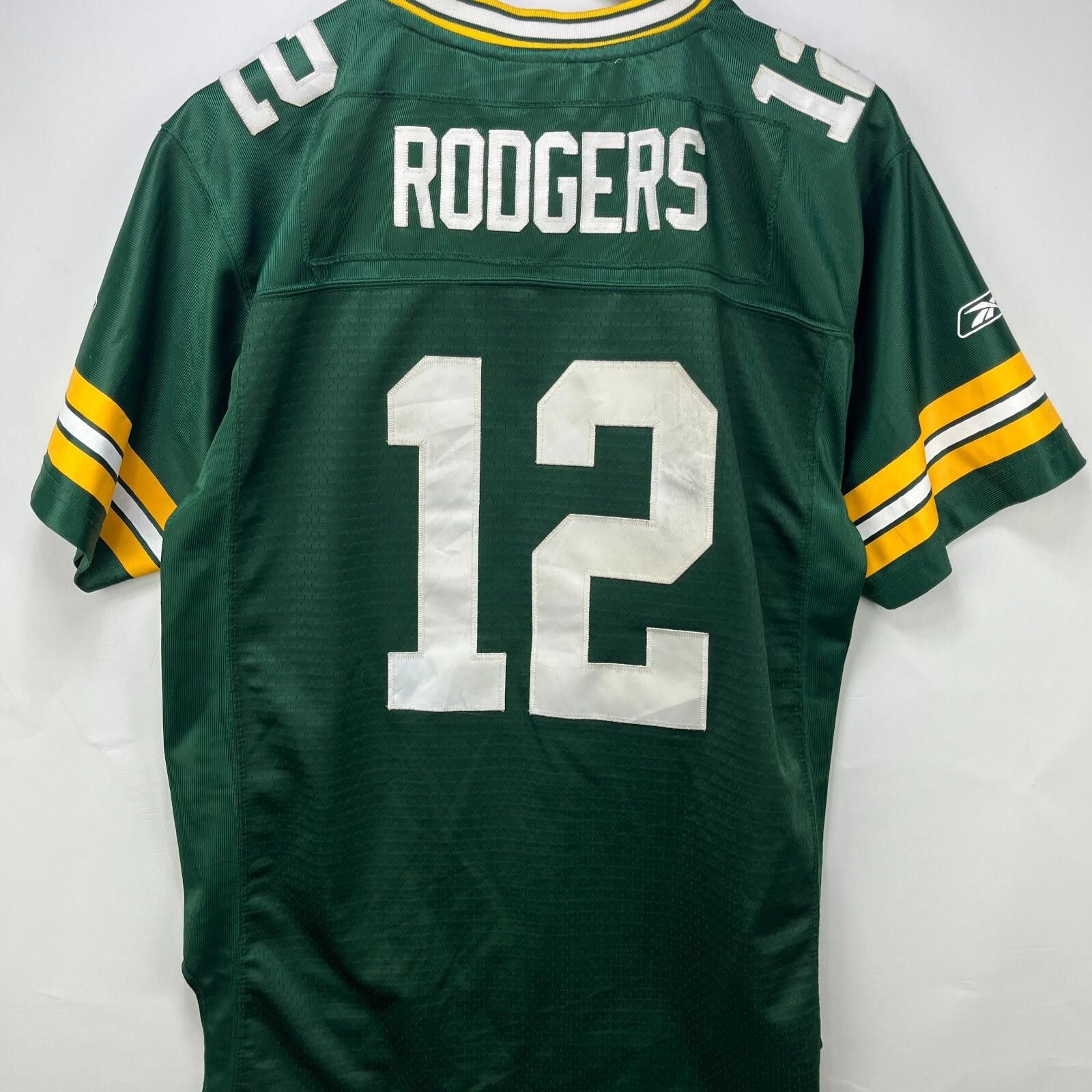 Reebok Vintage Green Bay Packers NFL Jersey Aaron Rogers Youth XL Size ONE SIZE - 5 Thumbnail