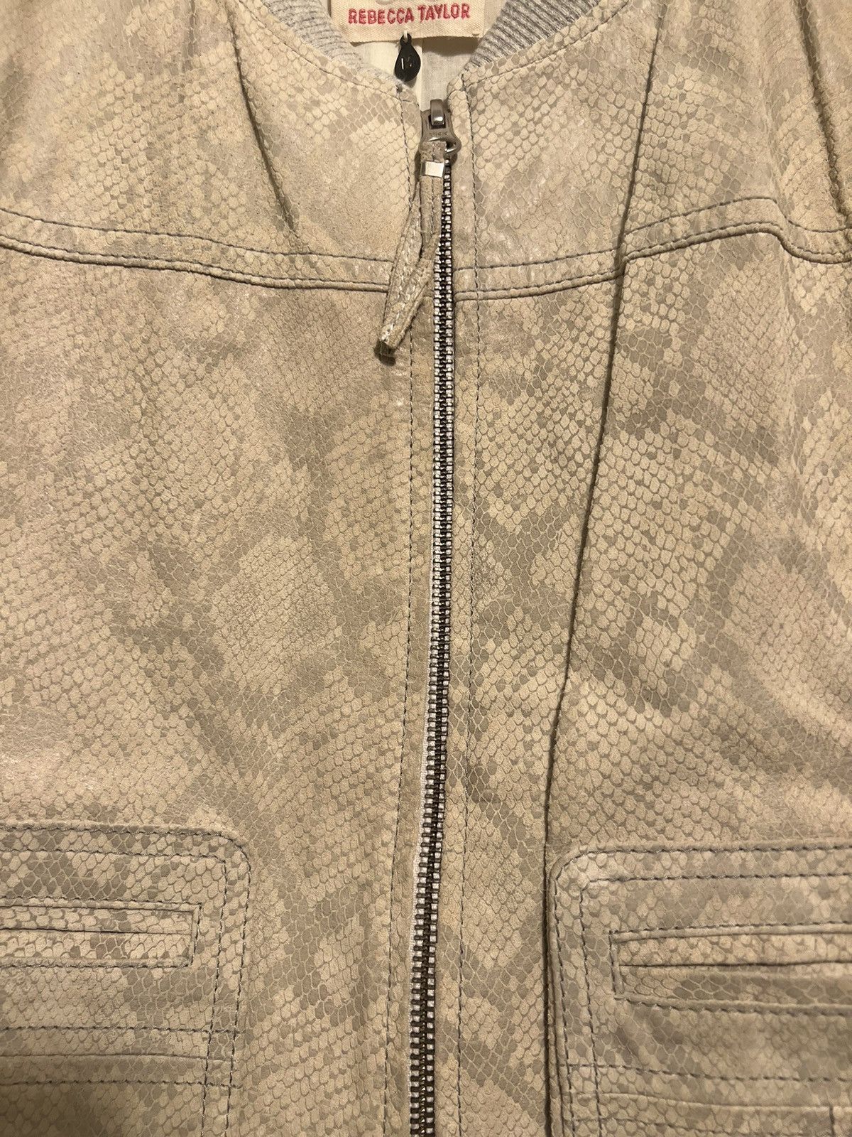 Rebecca Taylor Authentic Rebecca Taylor Pig Leather Jacket Snake Print Size M / US 6-8 / IT 42-44 - 2 Thumbnail