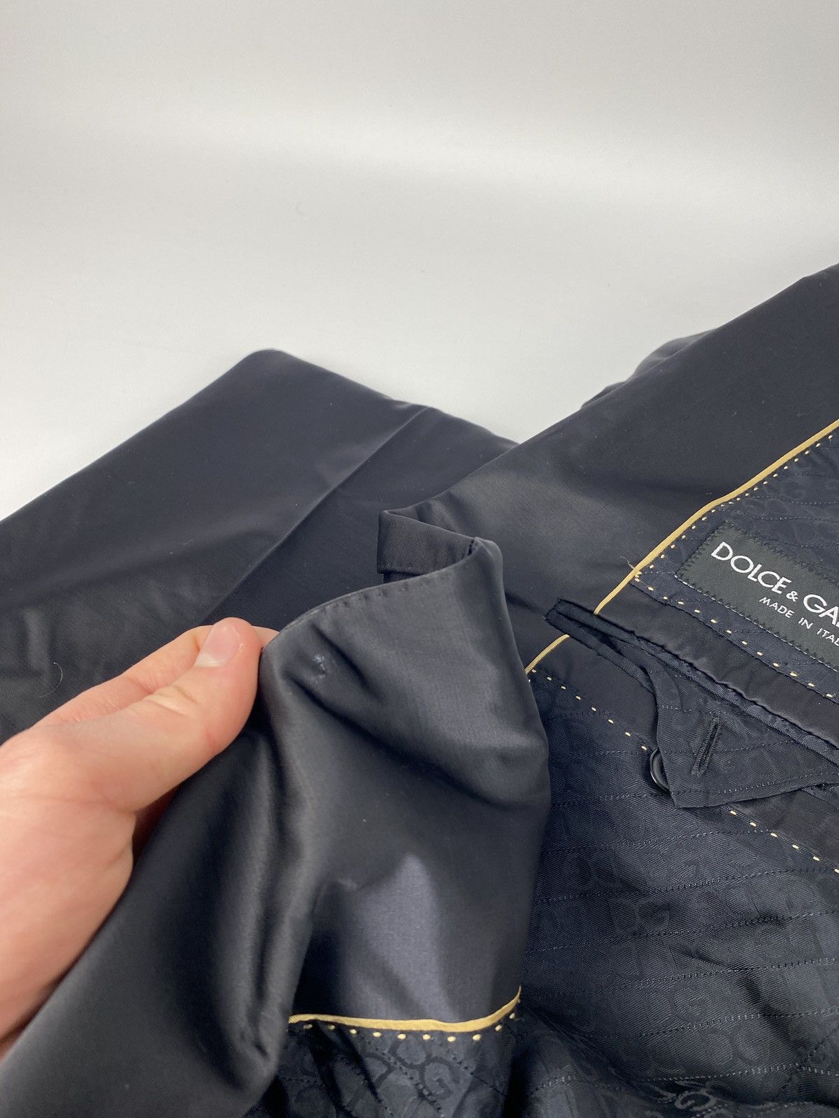 Dolce & Gabbana Gold Tuxedo Suit Smoking Blazer Trousers