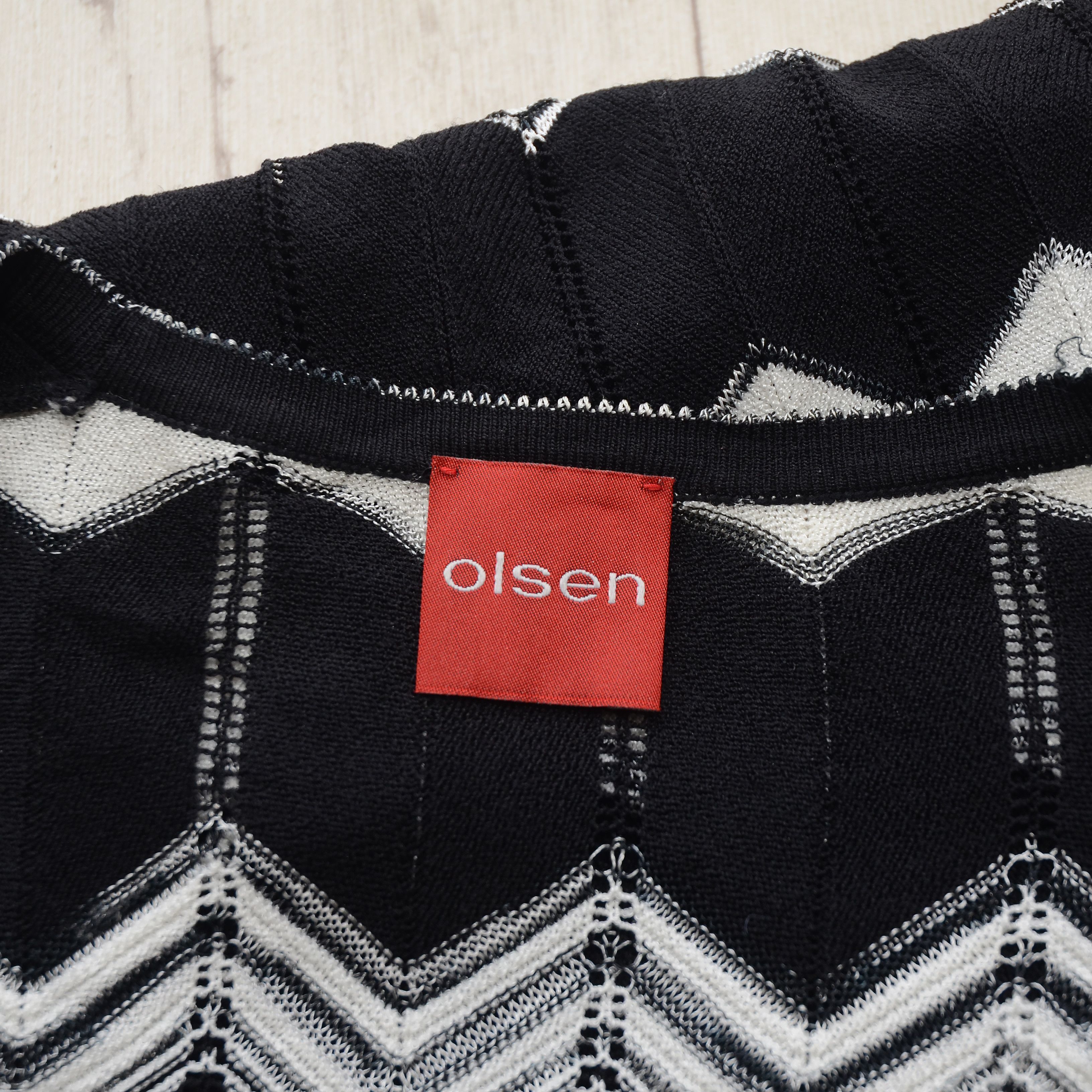 Vintage Sigrid Olsen Women's Chevron Open Knit Cardigan Sweater Size M / US 6-8 / IT 42-44 - 9 Thumbnail