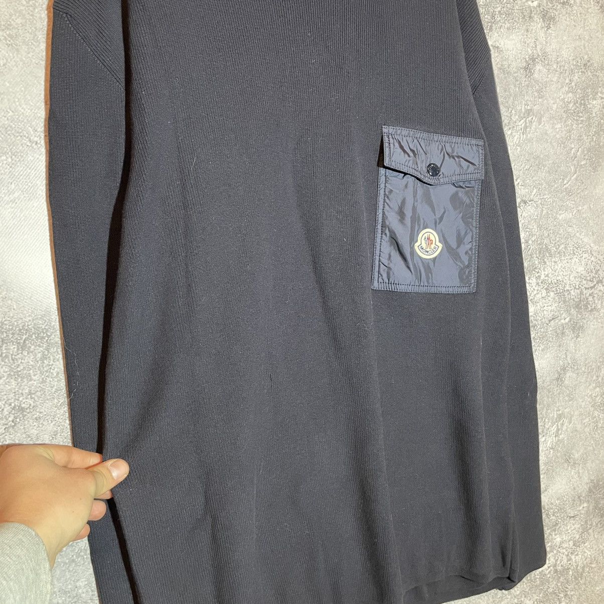 Moncler Moncler Sweatshirt Girocollo Tricot Cotton Crew Neck Logo Size US XL / EU 56 / 4 - 2 Thumbnail