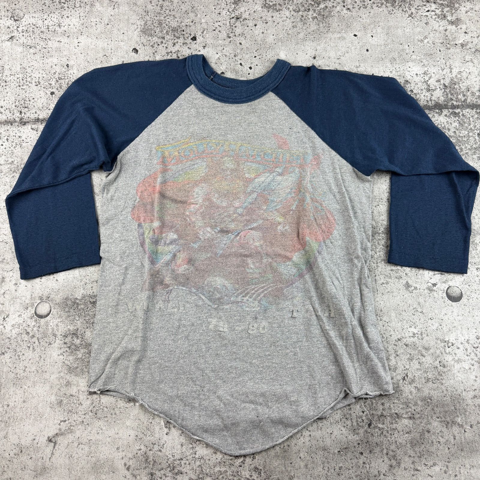 Band Tees × Velva Sheen Vintage Molly Hatchet Raglan Shirt 79-80 World Tour Size S Size US S / EU 44-46 / 1 - 1 Thumbnail