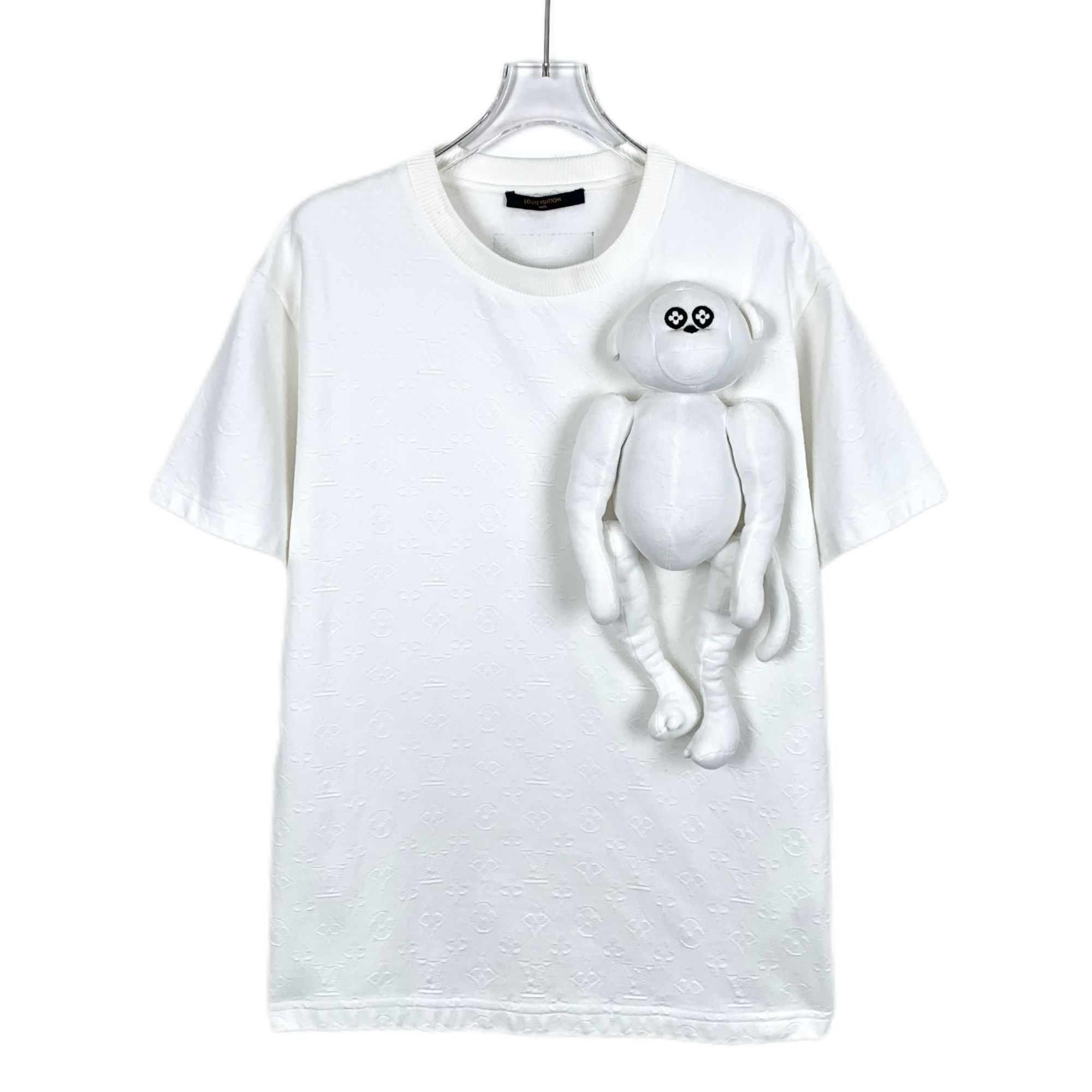 Louis Vuitton H14708 Louis Vuitton White Embossed Monogram T-Shirt Size US M / EU 48-50 / 2 - 1 Thumbnail