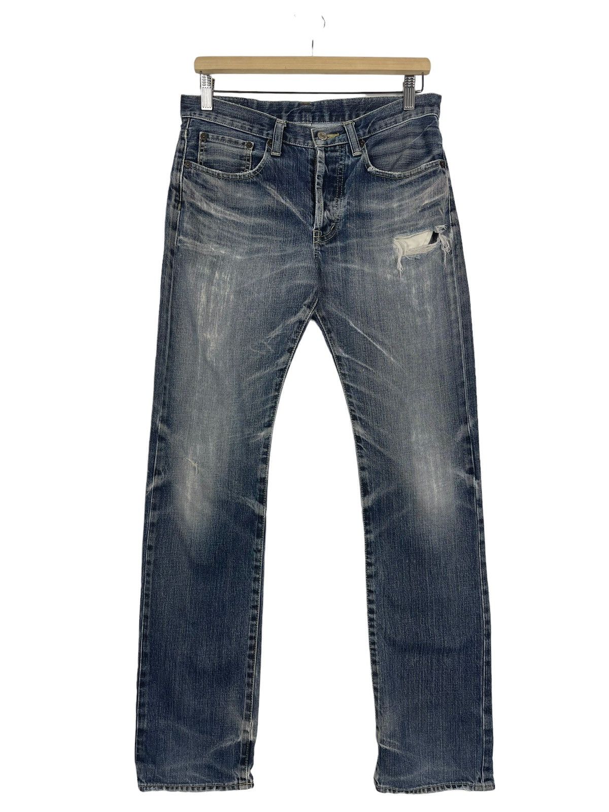 Hysteric Glamour Takeo Kikuchi Ripped Denim Flare Jeans Size US 32 / EU 48 - 1 Thumbnail