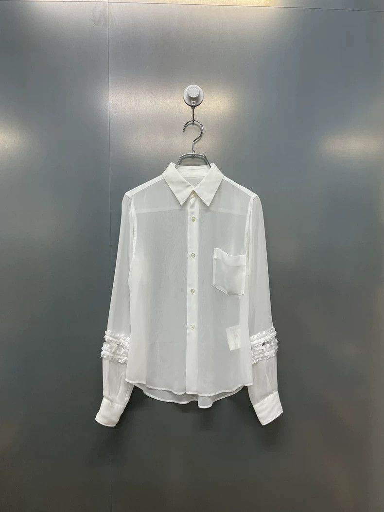 Comme des Garcons Comme Des Garcons Long Sleeve Shirt with Transparent Point Size XS / US 0-2 / IT 36-38 - 2 Thumbnail