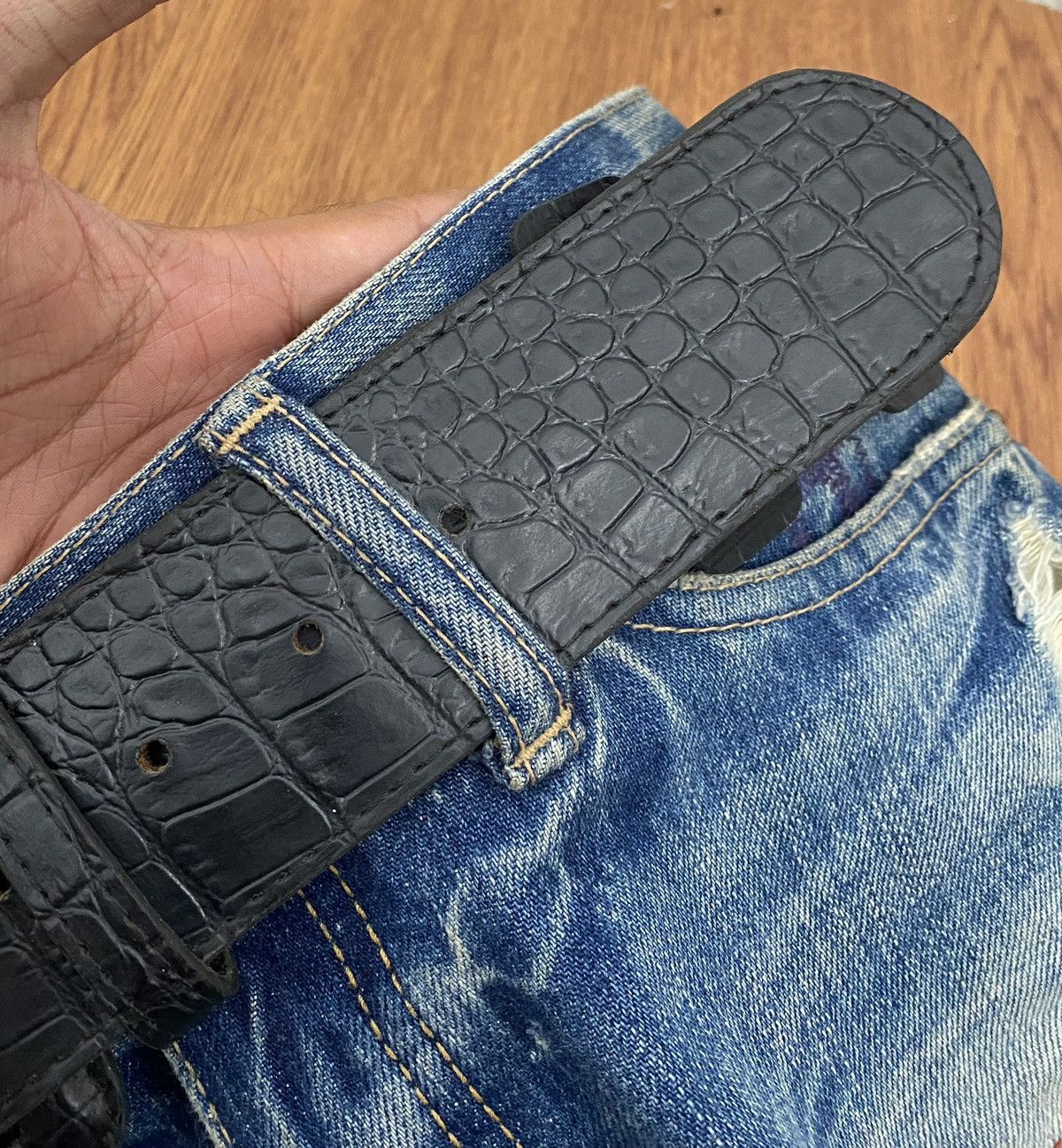 If Six Was Nine × Japanese Brand × Le Grande Bleu (L.G.B.) Black snakeskin stretch belt Size ONE SIZE - 5 Thumbnail