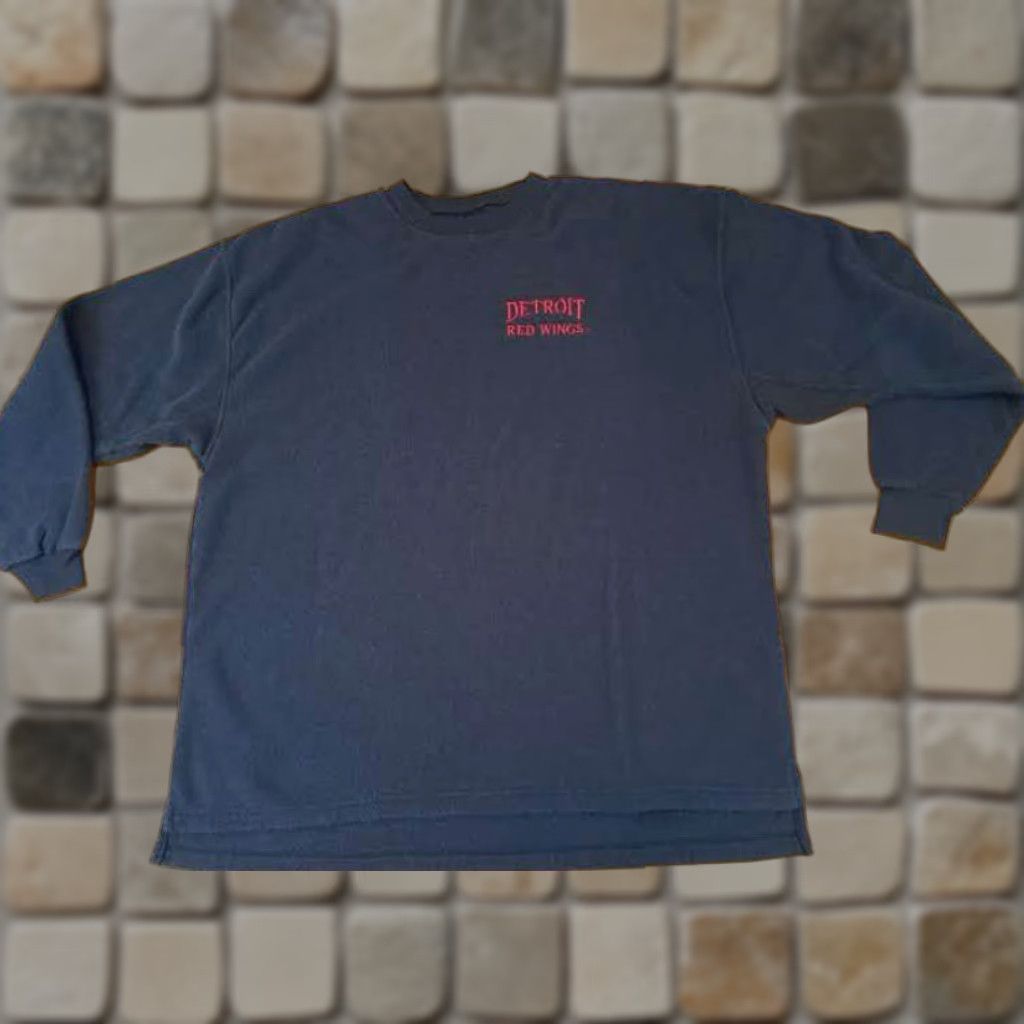 Chalk Line VINTAGE Chalk Line Detroit Red Wings Hockey Sweatshirt Black 2XL Mens Pullover Canvas Terrycloth Sweatshirt Size US XXL / EU 58 / 5 - 1 Thumbnail