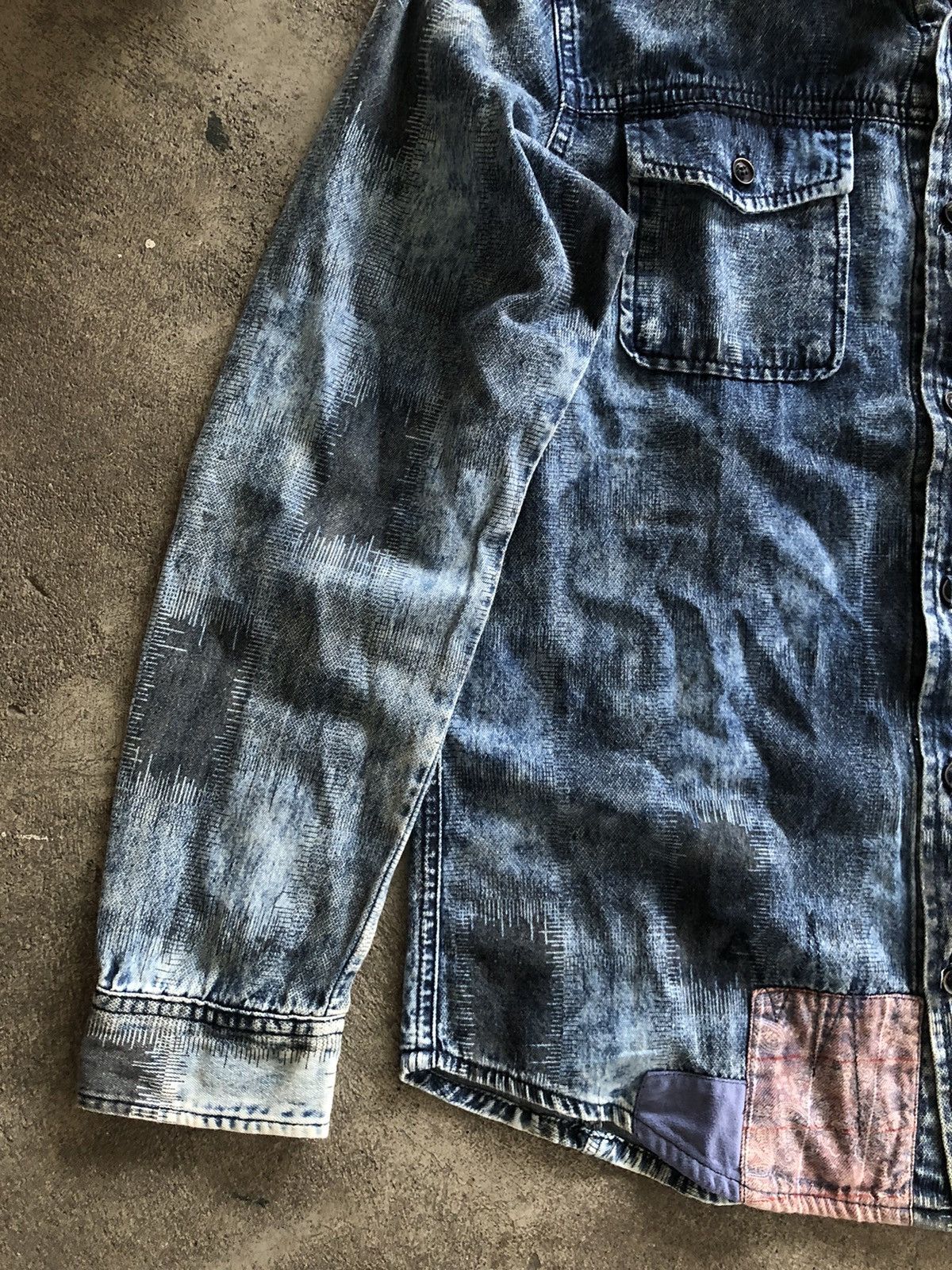 If Six Was Nine × Japanese Brand × Le Grande Bleu (L.G.B.) JAPANESE BUCKAROO BUTTONSHIRT PATCHWORK KAPITALSTYLE Size US L / EU 52-54 / 3 - 4 Thumbnail