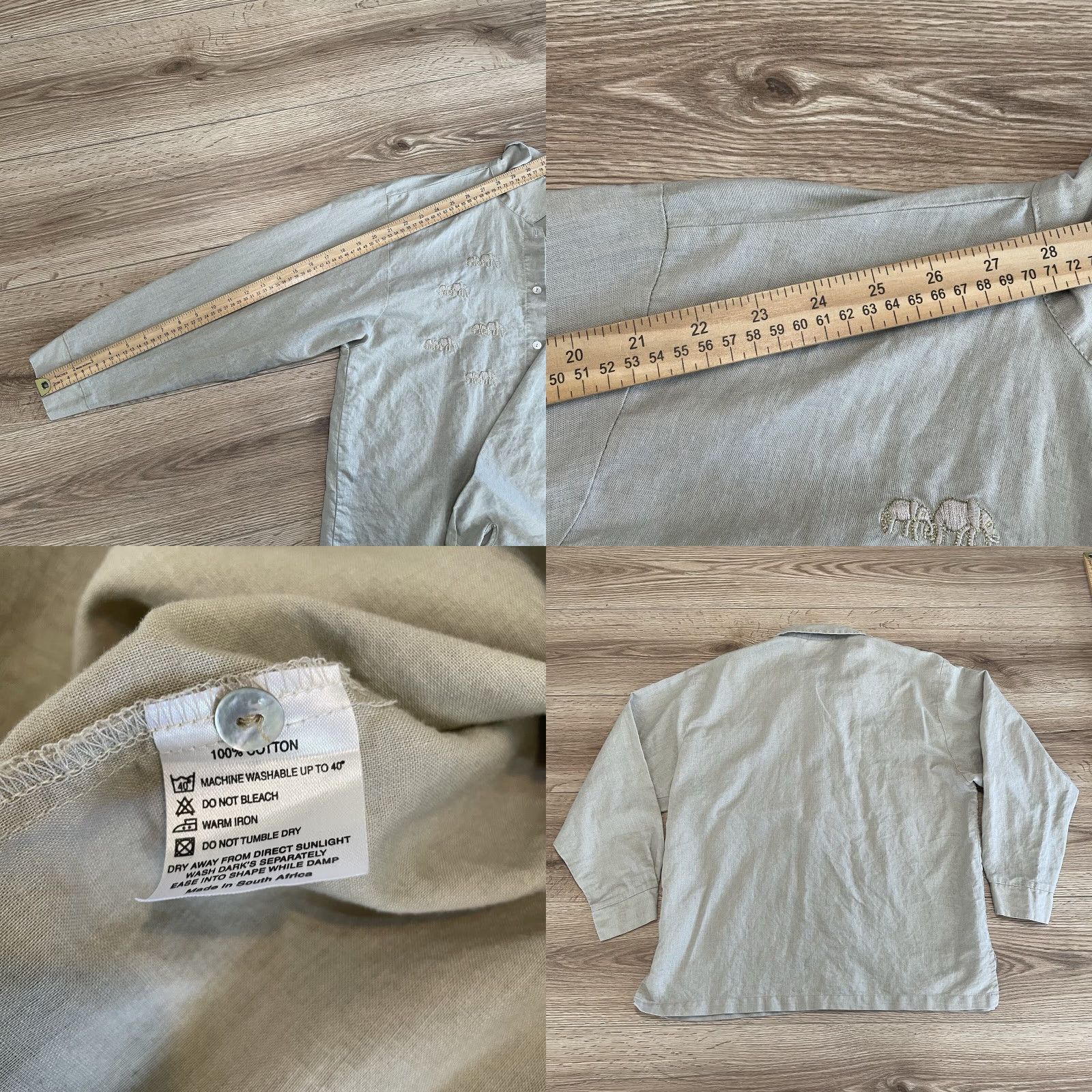 ESPIRIT VINTAGE Tuli Spirit Of Africa Women’s Button-Up Shirt XL Beige Long Sleeve Elephant Embroidered 90s Size XL / US 12-14 / IT 48-50 - 8 Thumbnail